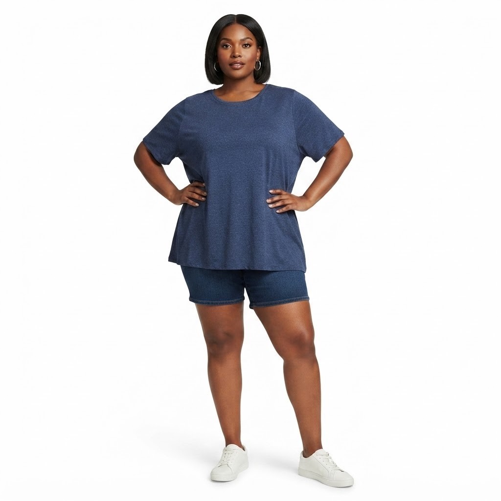 Croft & Barrow The Classic Tee Women’s Plus 2X Blue Short Sleeve Casual Wear