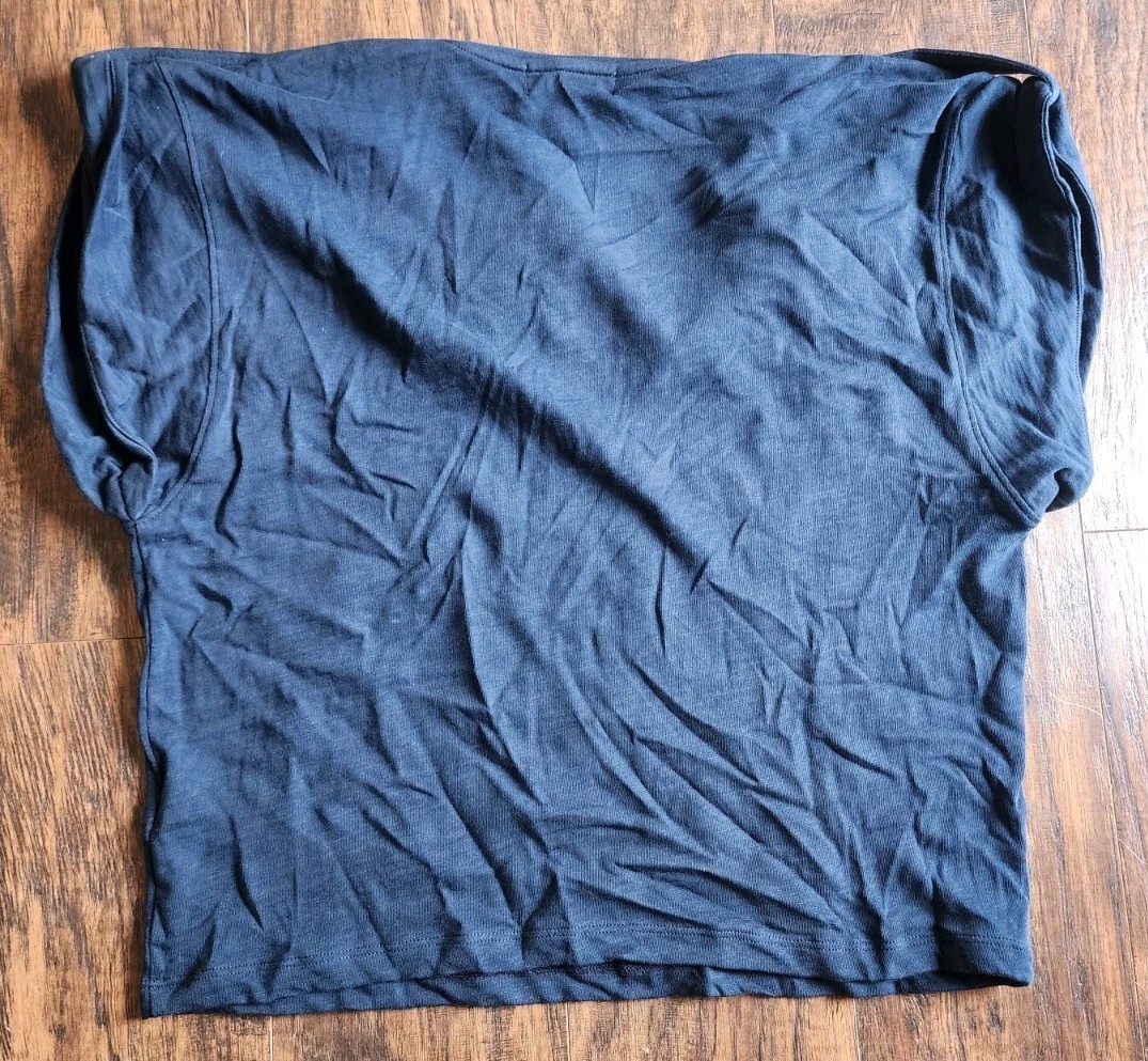 NATION LOS ANGELES Cooper Tee T Shirt 100% Cotton Slub NWT V-Neck Night Sky, L