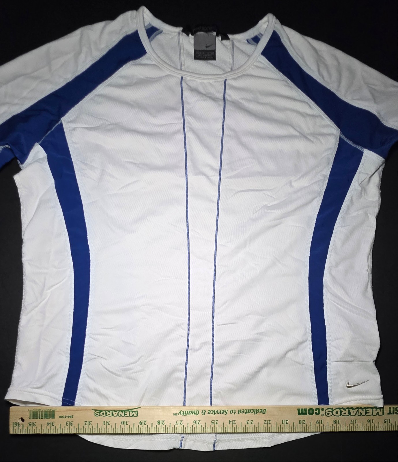 Nike Sphere Womens Blue and White Long Sleeve Exercise Shirt Size XL (16-18)