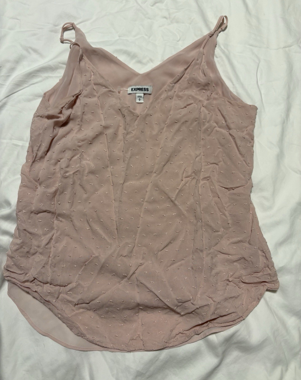 Express Y2K Swiss Dot Babydoll Tank S