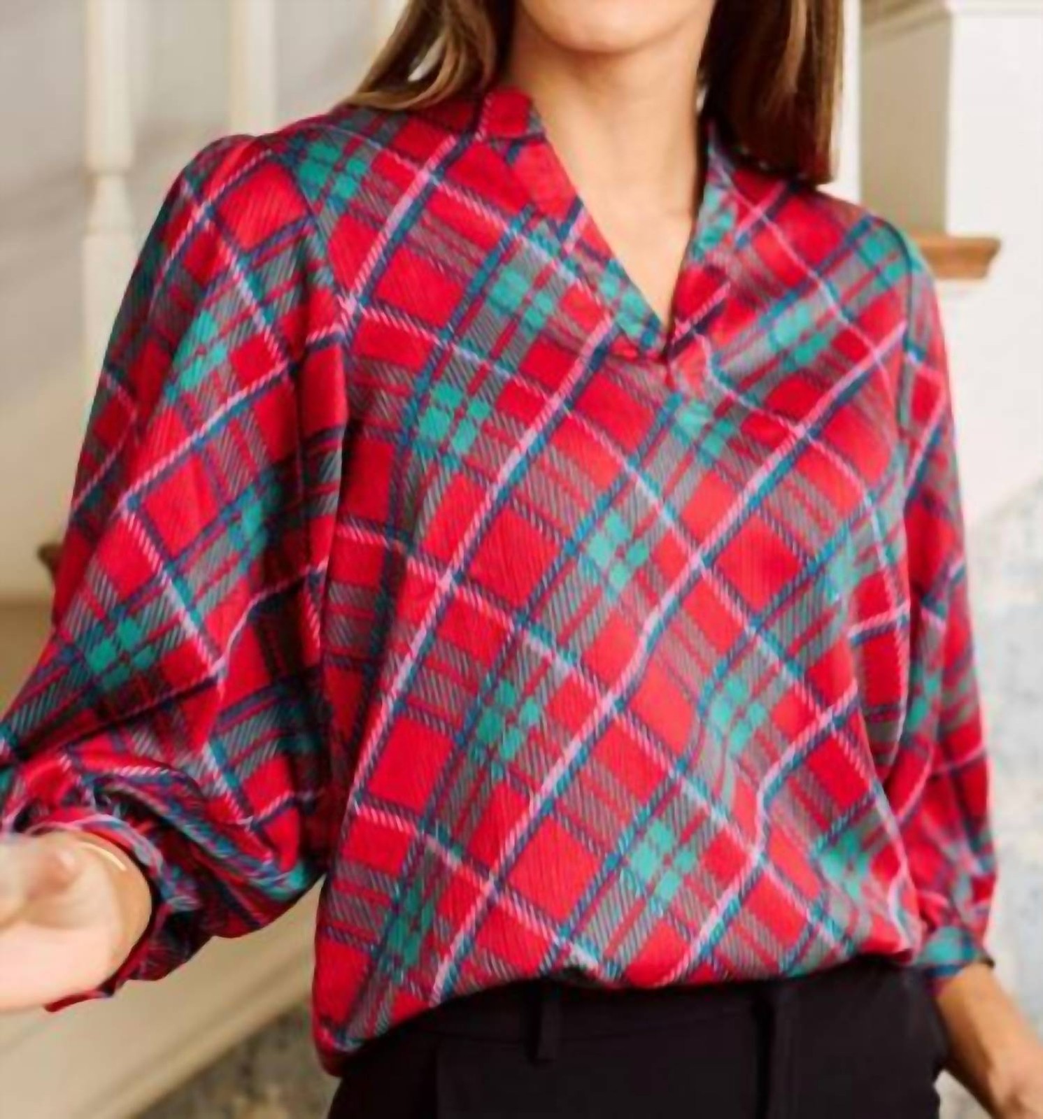 Mary Square Tamryn V-Neck Top Size XL