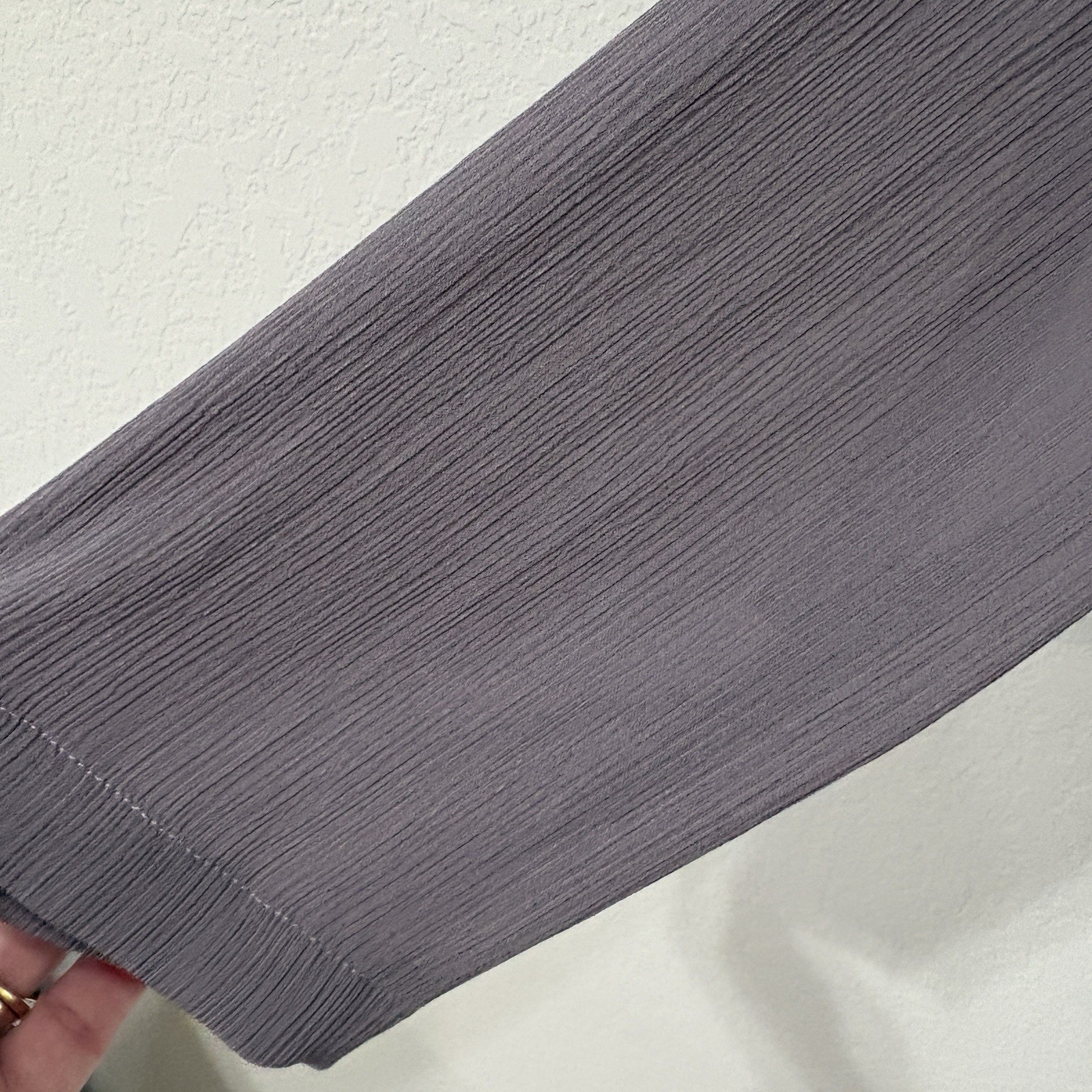 Soft Surroundings Tunic Top Small Gray Purple Asymmetrical Hankie Hem Layered