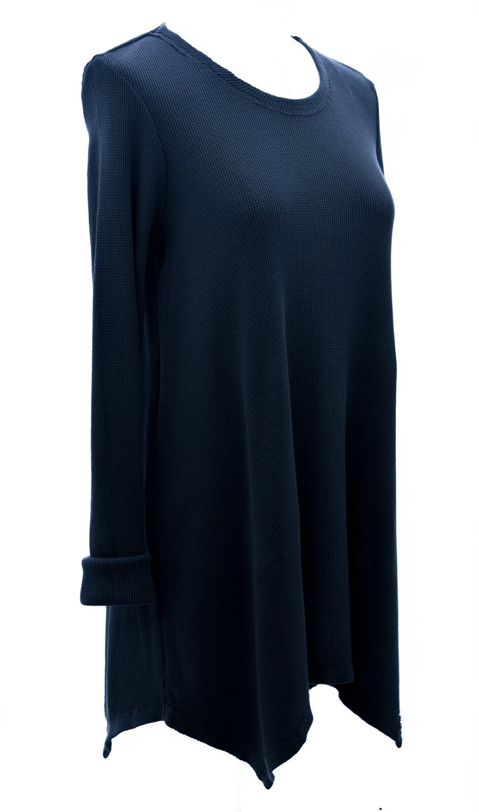 PRAIRIE COTTON USA W756 Waffle Weave Jersey Flared A-LINE TUNIC Top M L XL