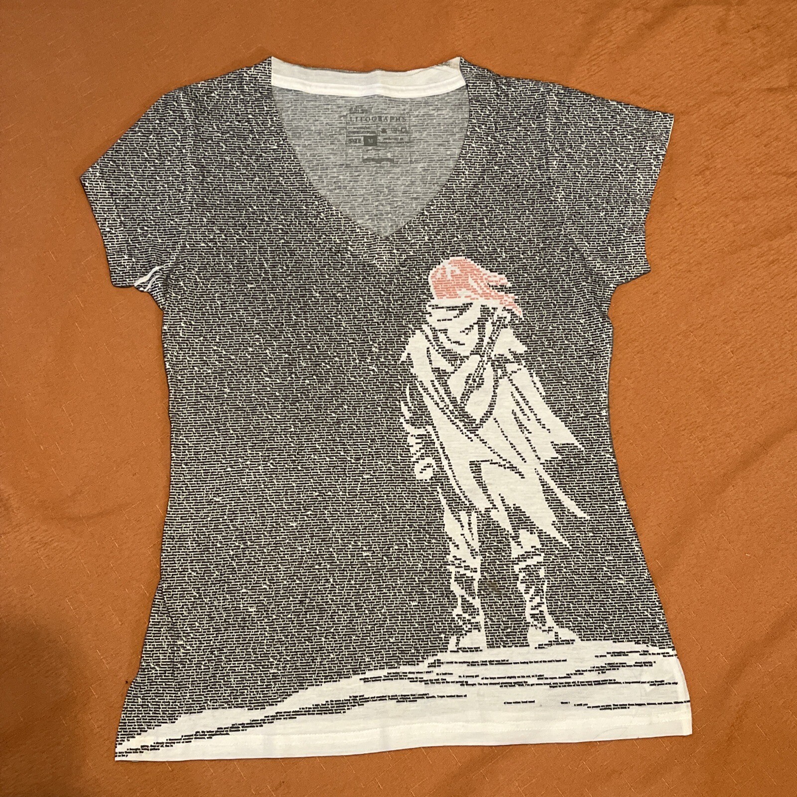 Lithograph The Name Of The Wind Size Juniors Medium V Neck