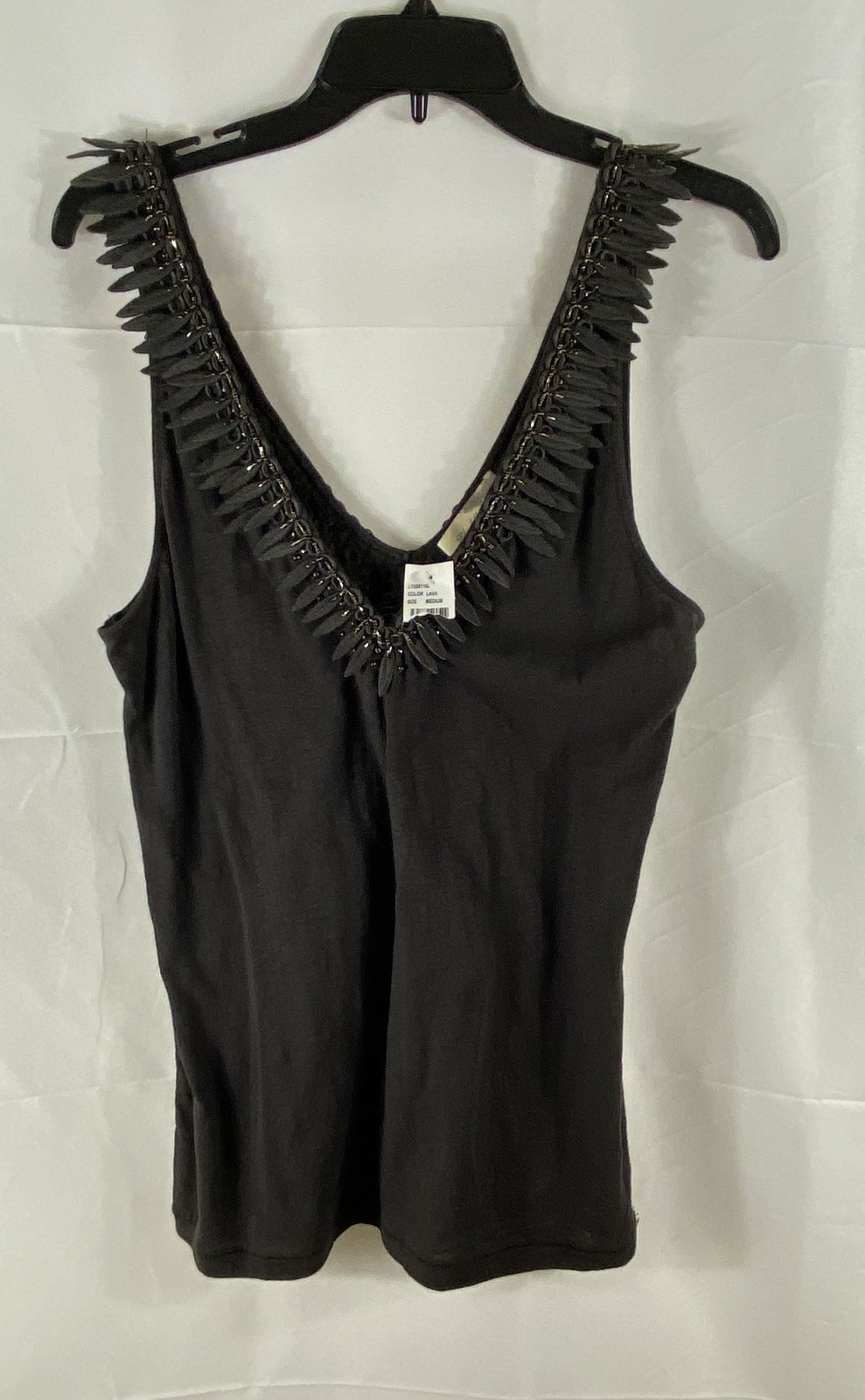 Elizabeth and James Women’s Lava Sleepless Top Beaded Embellished Tank Sz M NWT