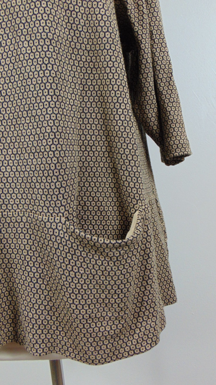 J.Jill Ponte Knit Tunic Top Womens Size 2X Jacquard Pattern Patch Pockets Shirt