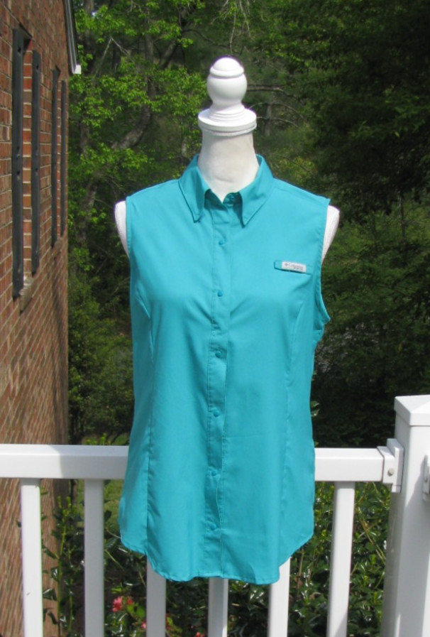 Columbia Sportswear Co PFG Womens Tamiami sleeveless Medium top shirt blouse r