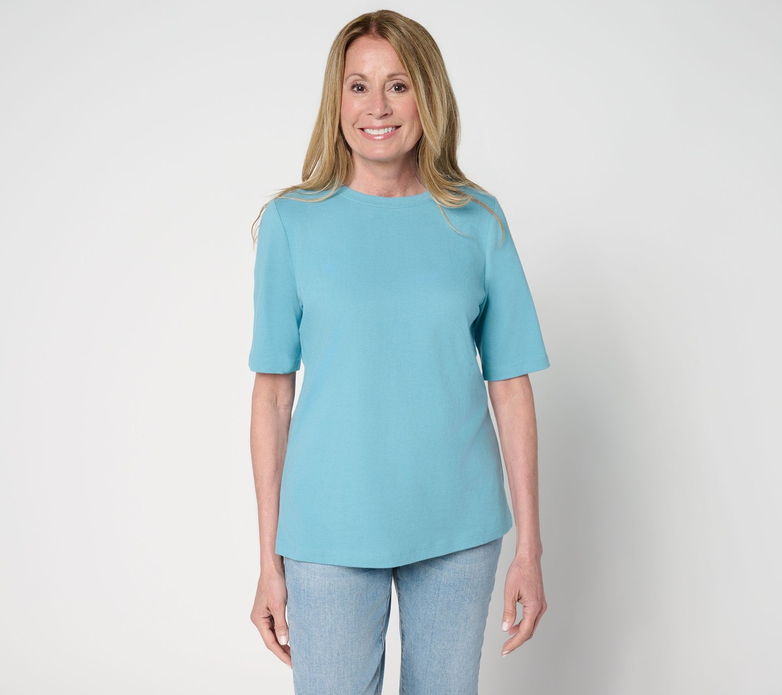 Gloria Vanderbilt Women’s Top Sz XL Denim & Co. Essentials True Blue A698995