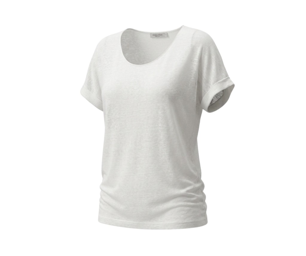 Women’s Angela Mara White Short Sleeve Tee L