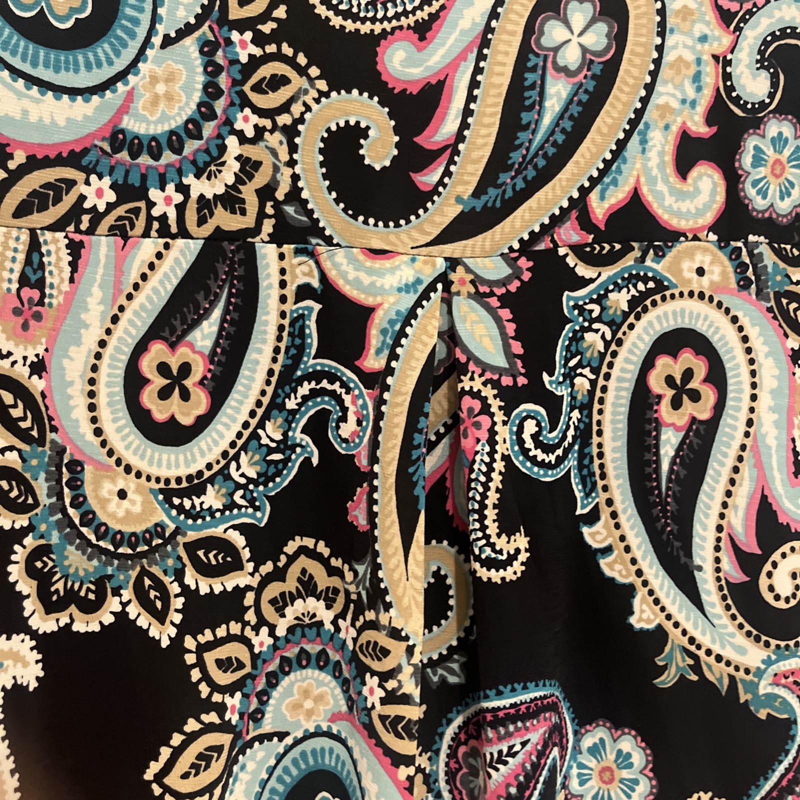 Dear Scarlett Boutique Lizzie Top – XL Black Multi Paisley