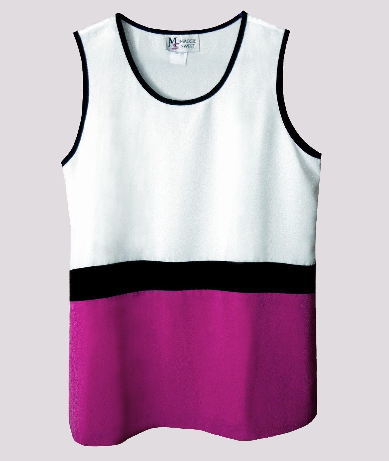 MAGGIE SWEET COLOR BLOCK TANK, BUST ABOUT 38 1/2″, SIZE PETITE SMALL, NWOT