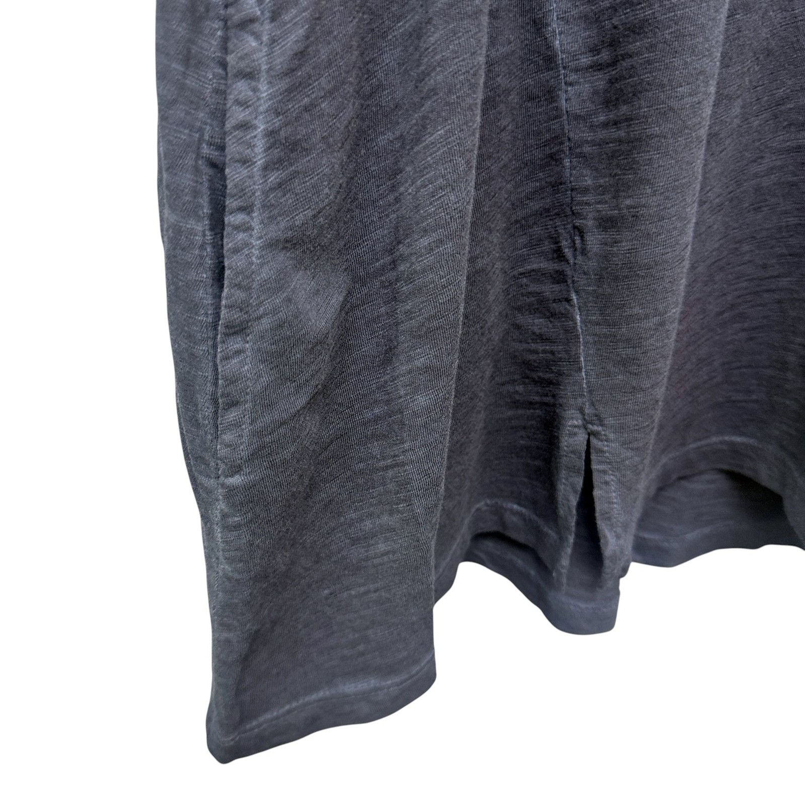 LOGO Lori Goldstein Tunic Tee Plus Size 1X Dark Gray Pockets Boho Top NWT