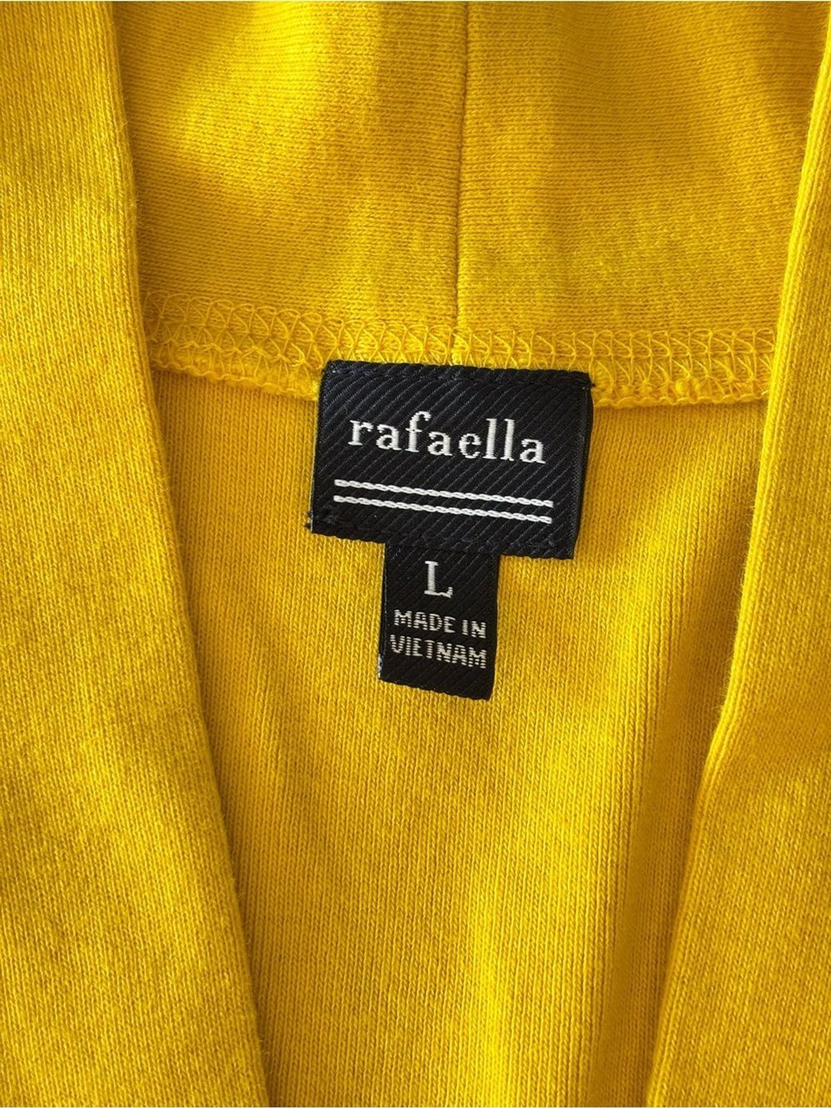 Rafaella Womens Large Golden Yellow Cotton Sleeveless V Neck Knit Top 2012