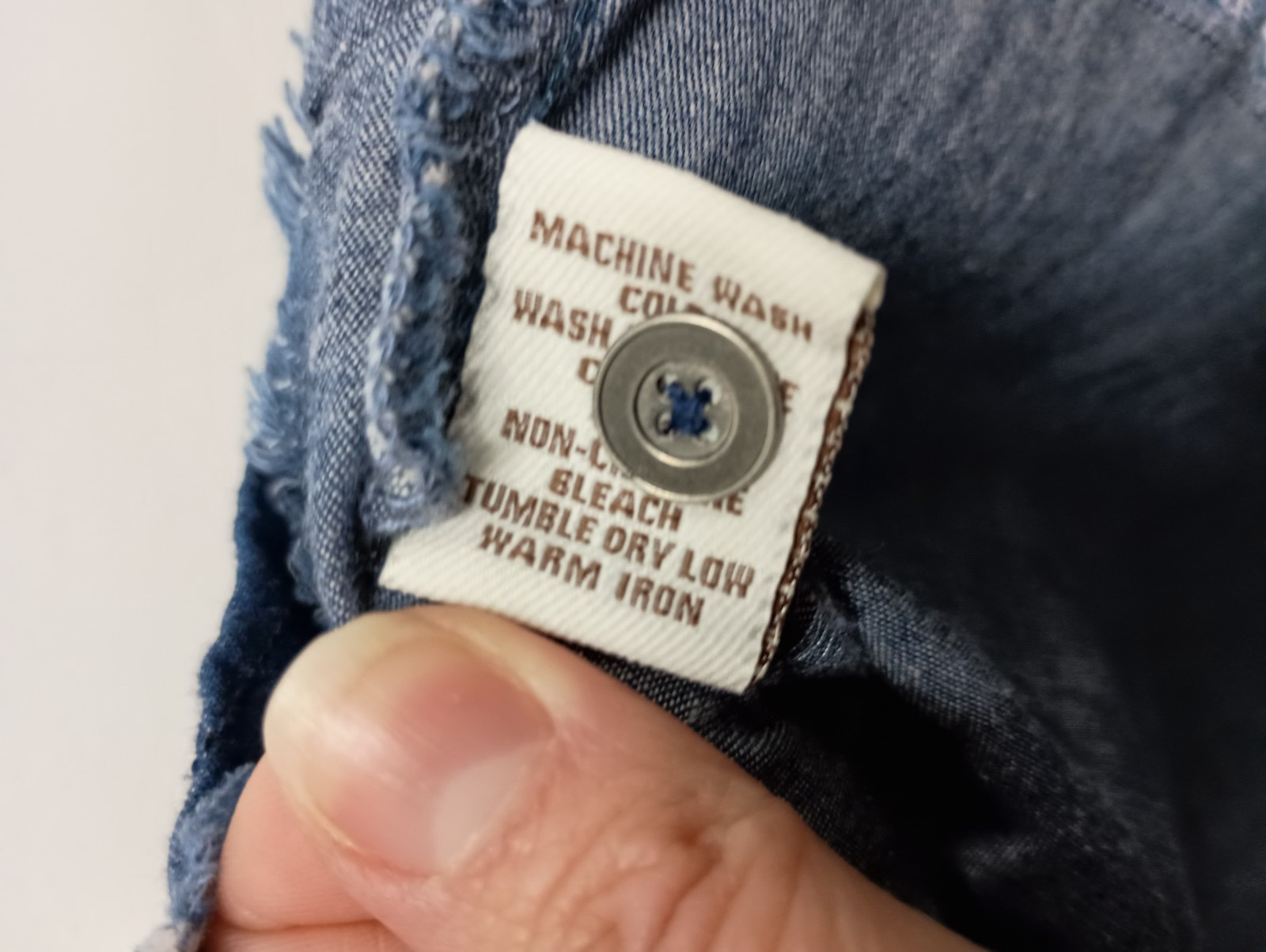 Vintage Havana BOHO Shirt Womens Small Plaid Flannel Chambray Long Sleeve