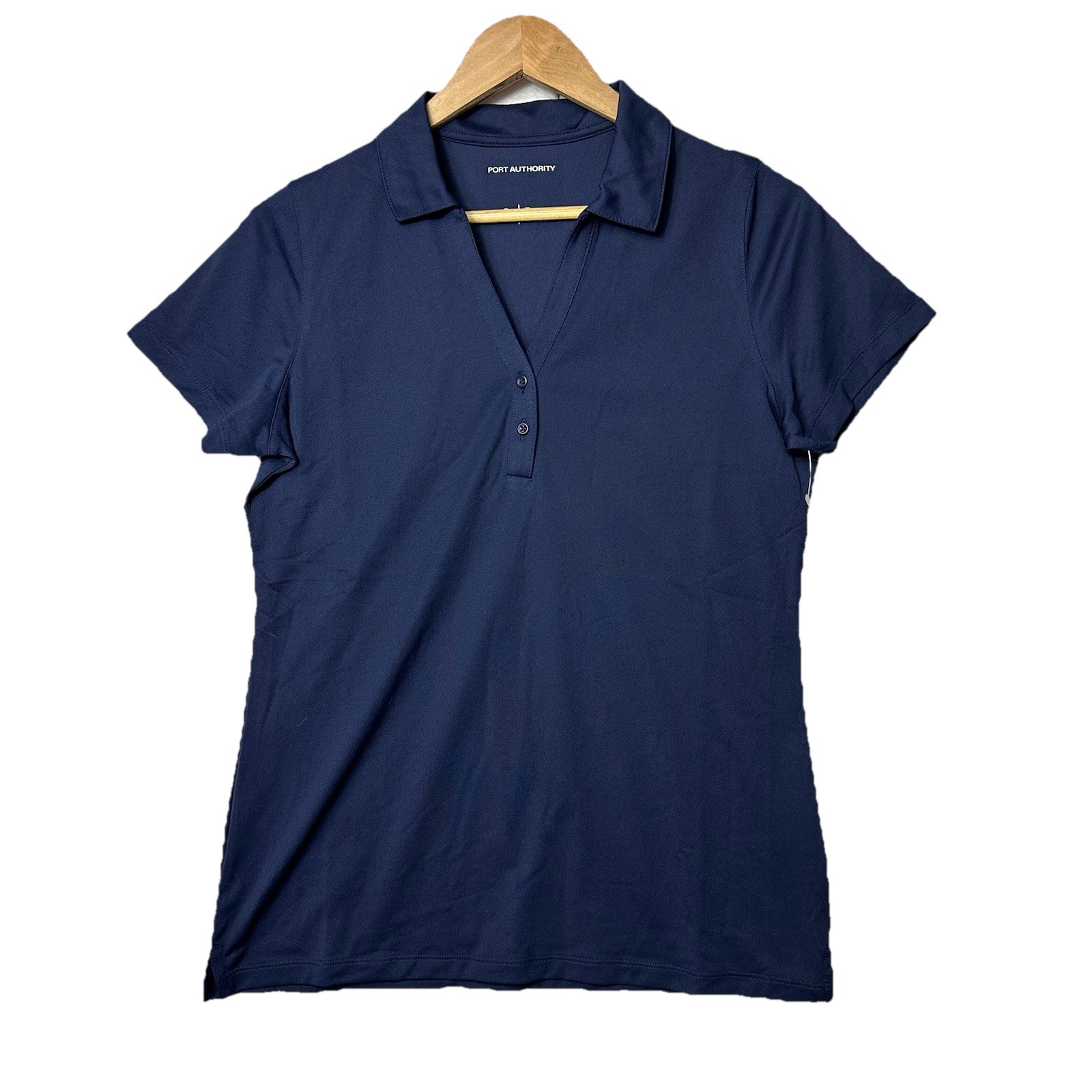 Port Authority Ladies Medium Navy Blue C-FREE Performance Polo NWOT