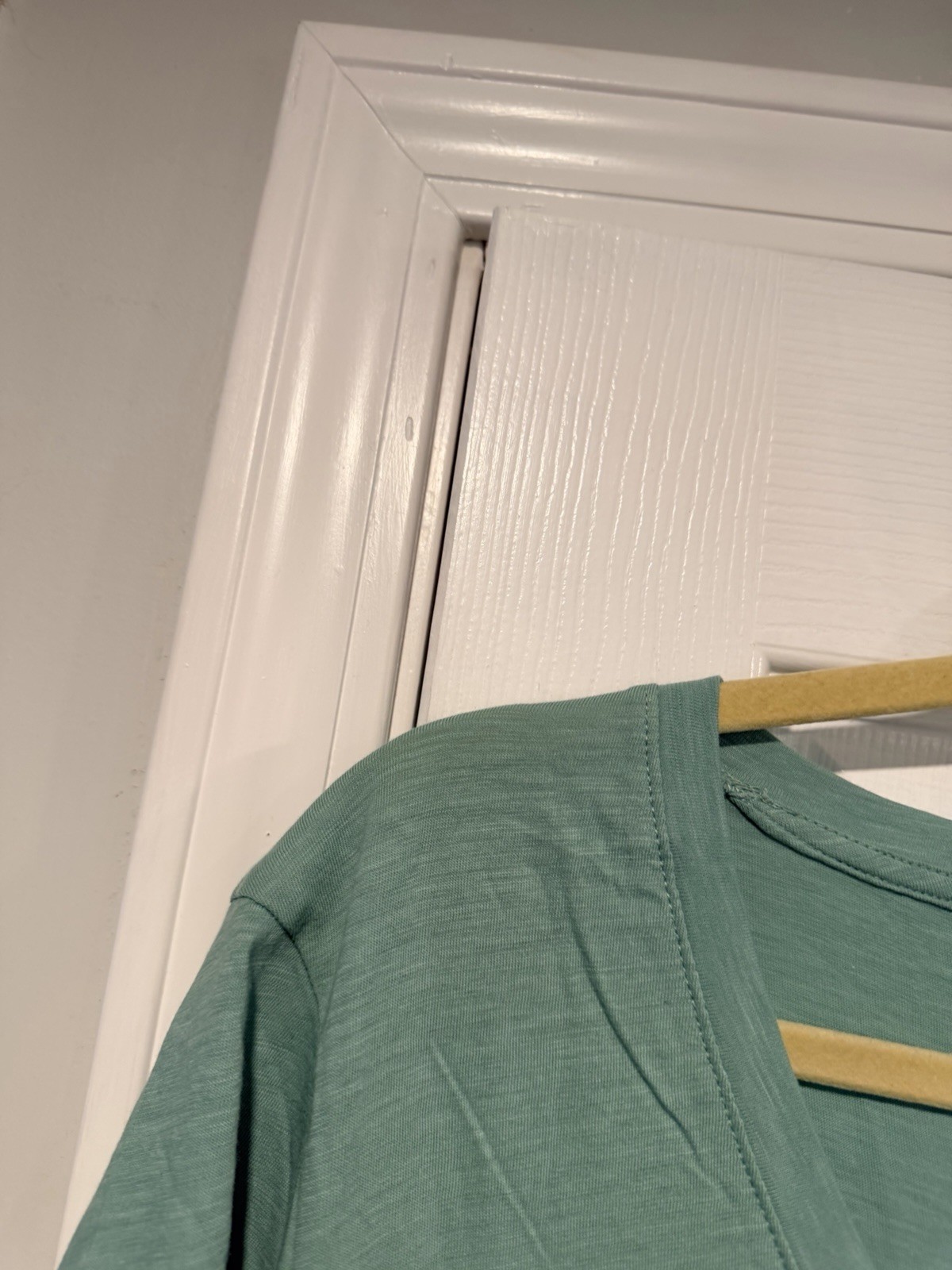 NWOT Madewell Size L Sage Green V Neck Short Sleeve Slub Cotton Tee Shirt
