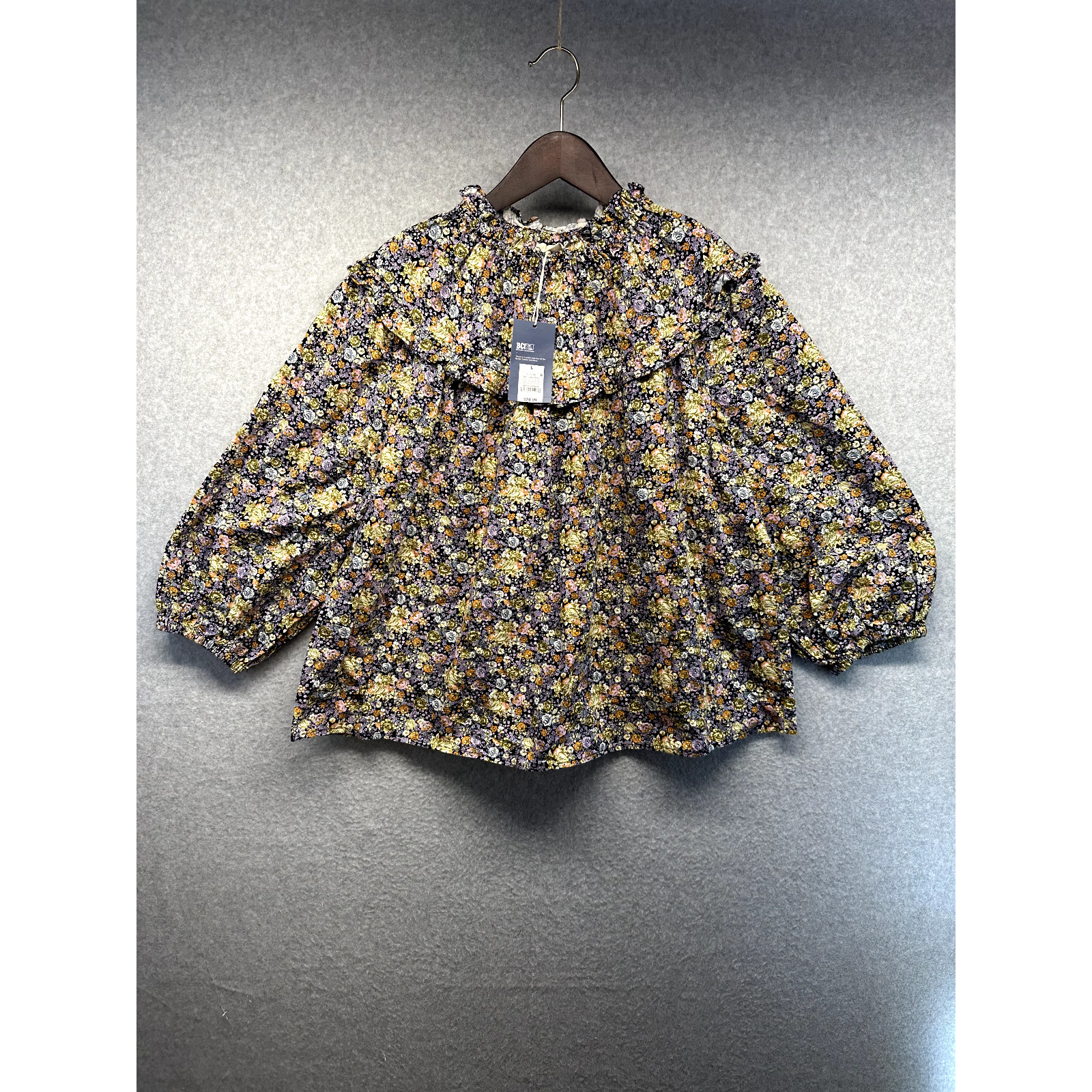 Universal Thread Womens Blouse Size Large Multicolor Floral Long Sleeve NWT
