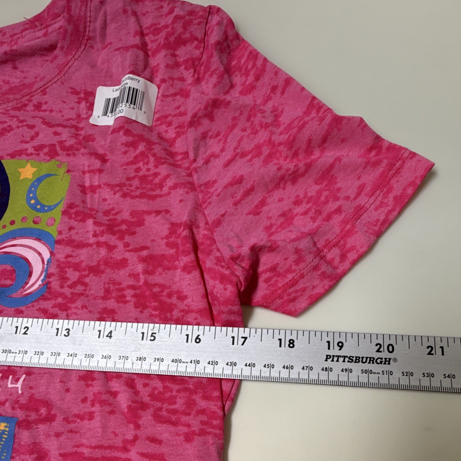 Next Level Apparel Womens Pink Burnout Graphic New Orleans Jazz Fest 2014 XL
