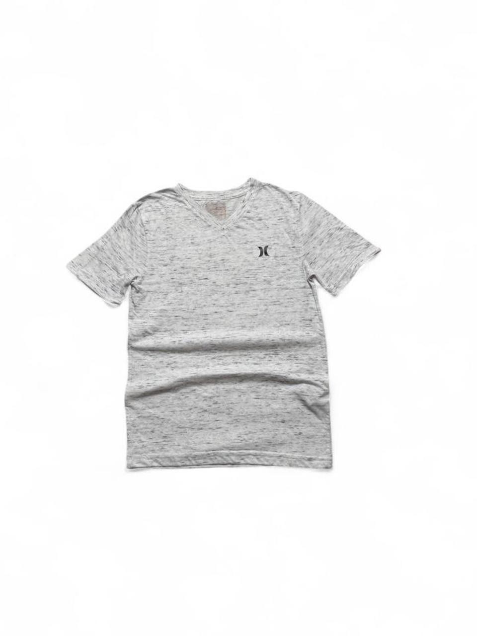 Hurley T Shirt Small Logo Ash Grey Regular Fit Women’s Y2K Tee Size Small