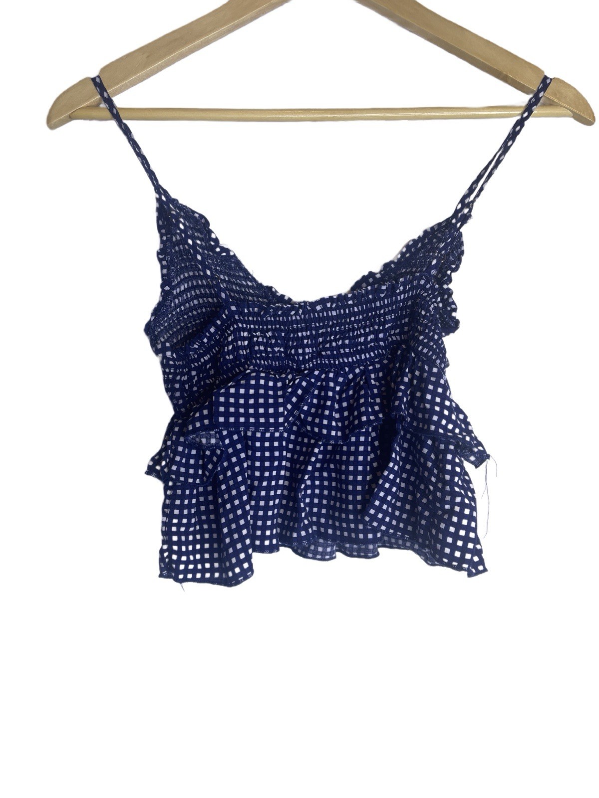 Ocean Drive Smocked Ruffle Crop Top