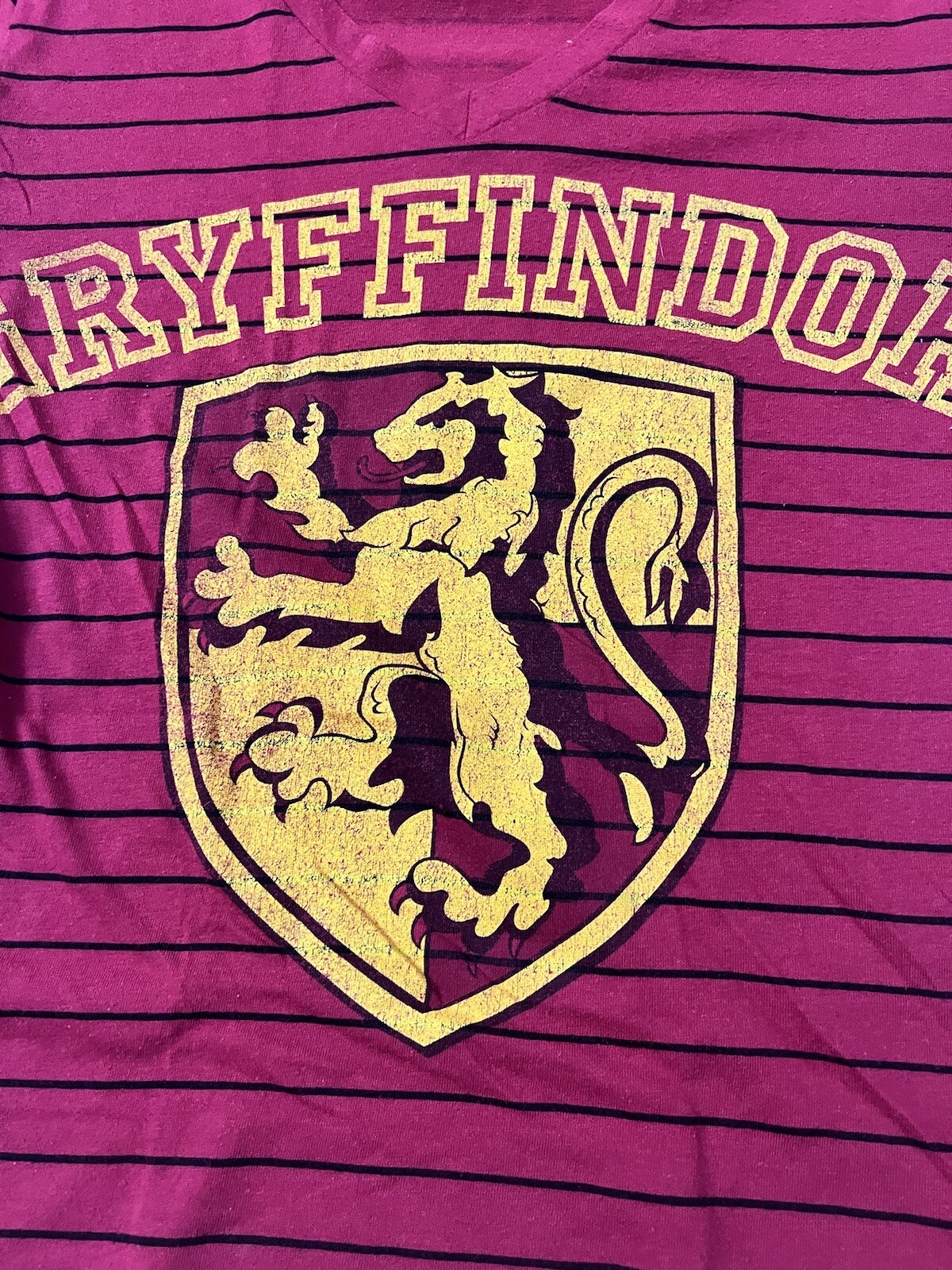 Warner Bros Stripped Harry Potter Gryffindor T-shirt Women’s Small