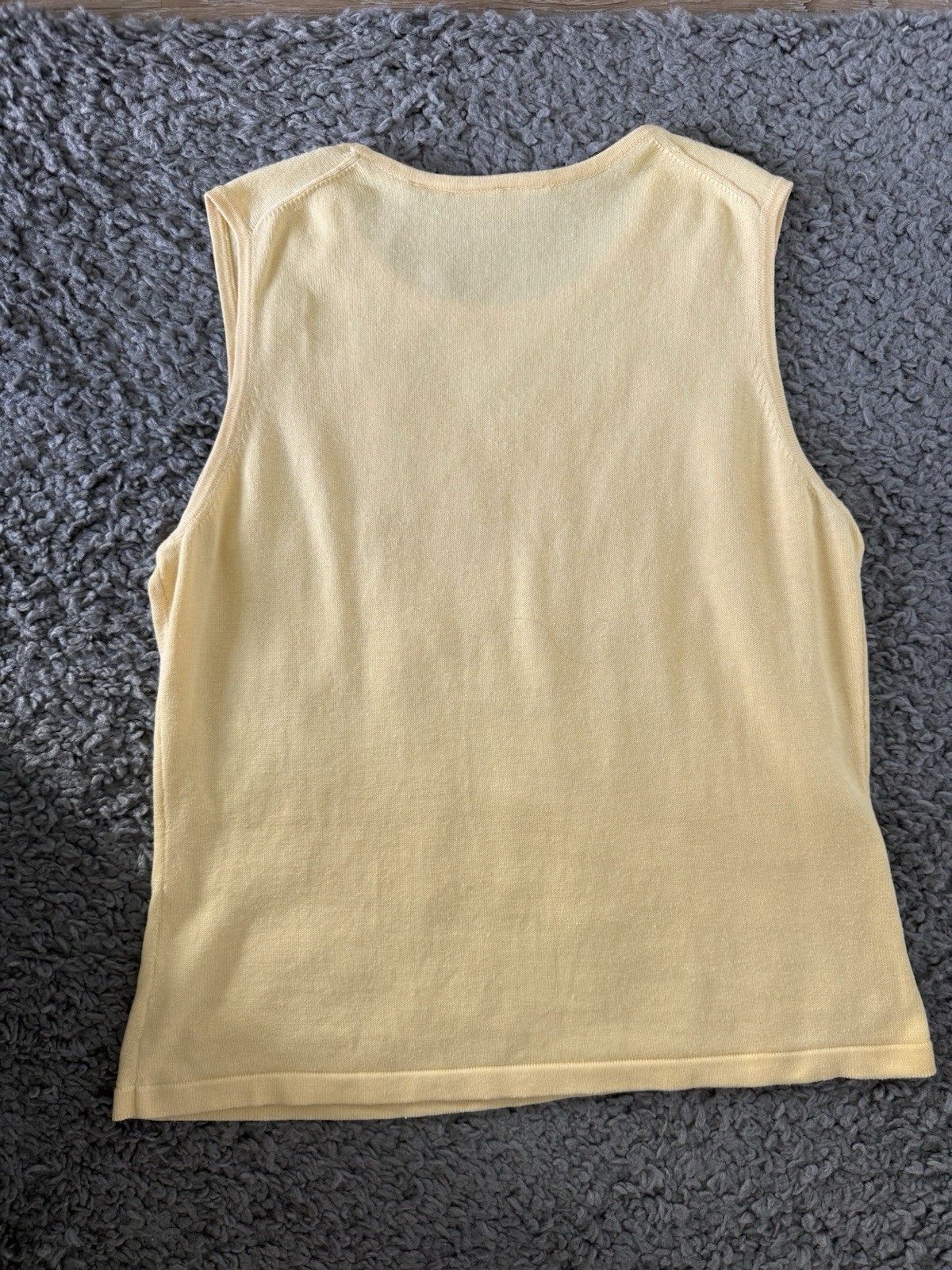 Vintage Signature Expressions Woman’s Sleeveless Top Butter Yellow Y2K Size S