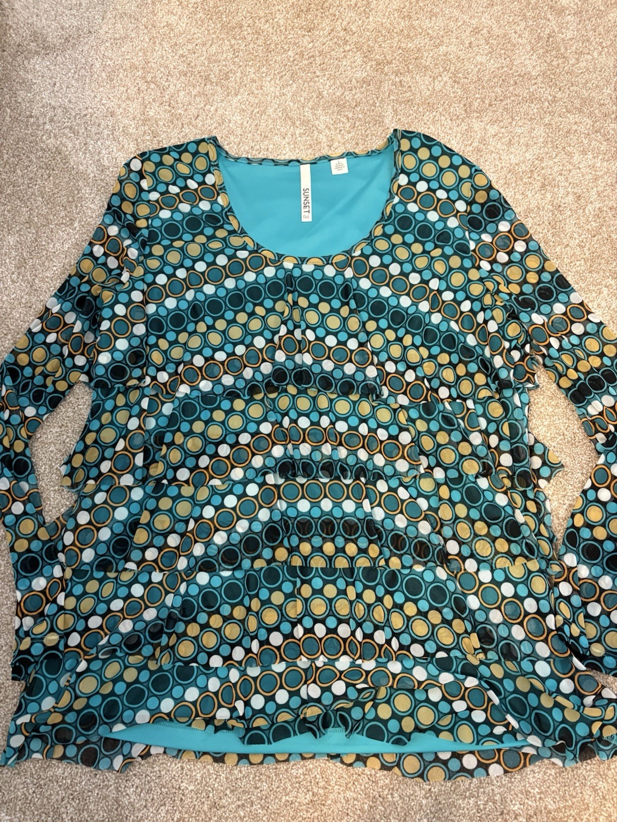 Sunset Tiered Blouse Top