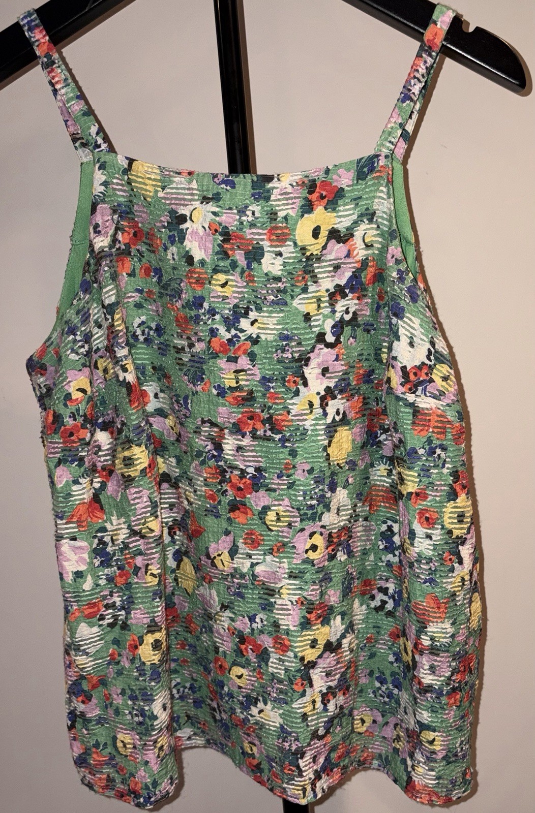 Maeve Floral Square Neck lined Spaghetti Strap Camisole Tank Top Multi Sz 2