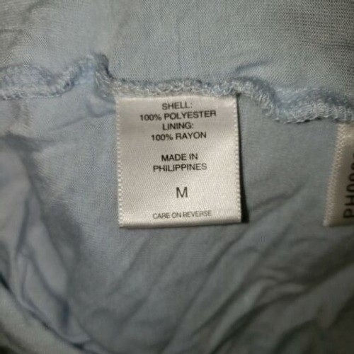 Women’s sz M New York & Co Blue Sheer Ruffle Tank Top Cami Built in Bra
