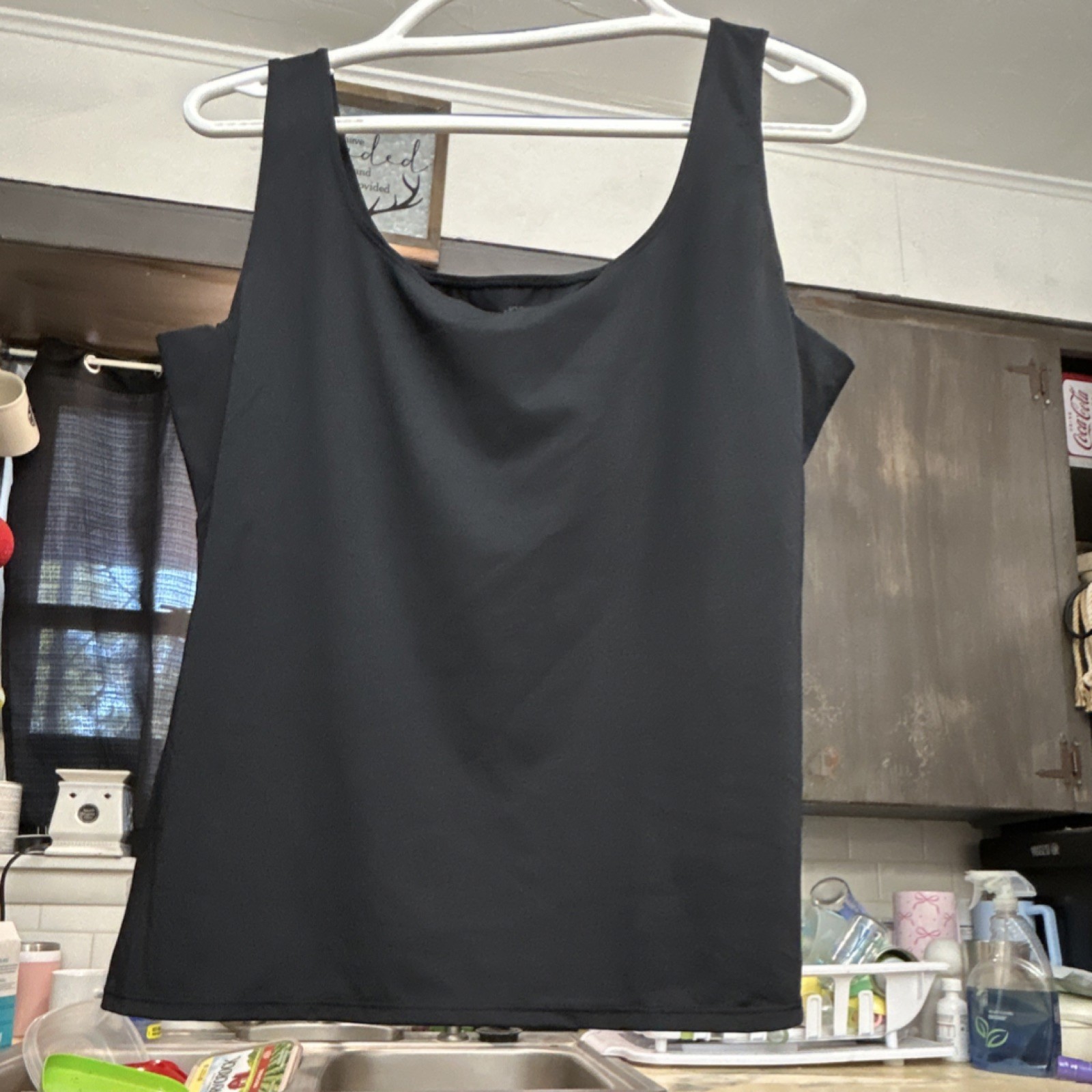 Jockey Women’s XXL Tall Black Solid Knit Sleeveless Scoop Neck Pullover Tank