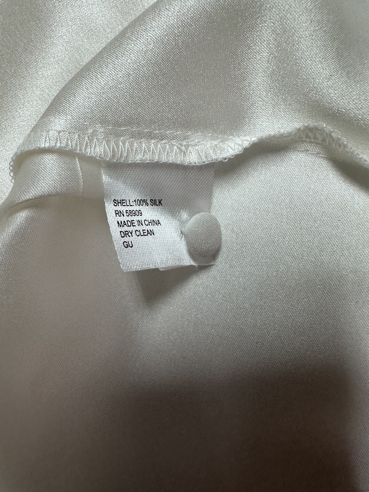 Antonio Melani Women Blouse Shirt Top Medium 100% Silk Short Sleeve Ivory $129