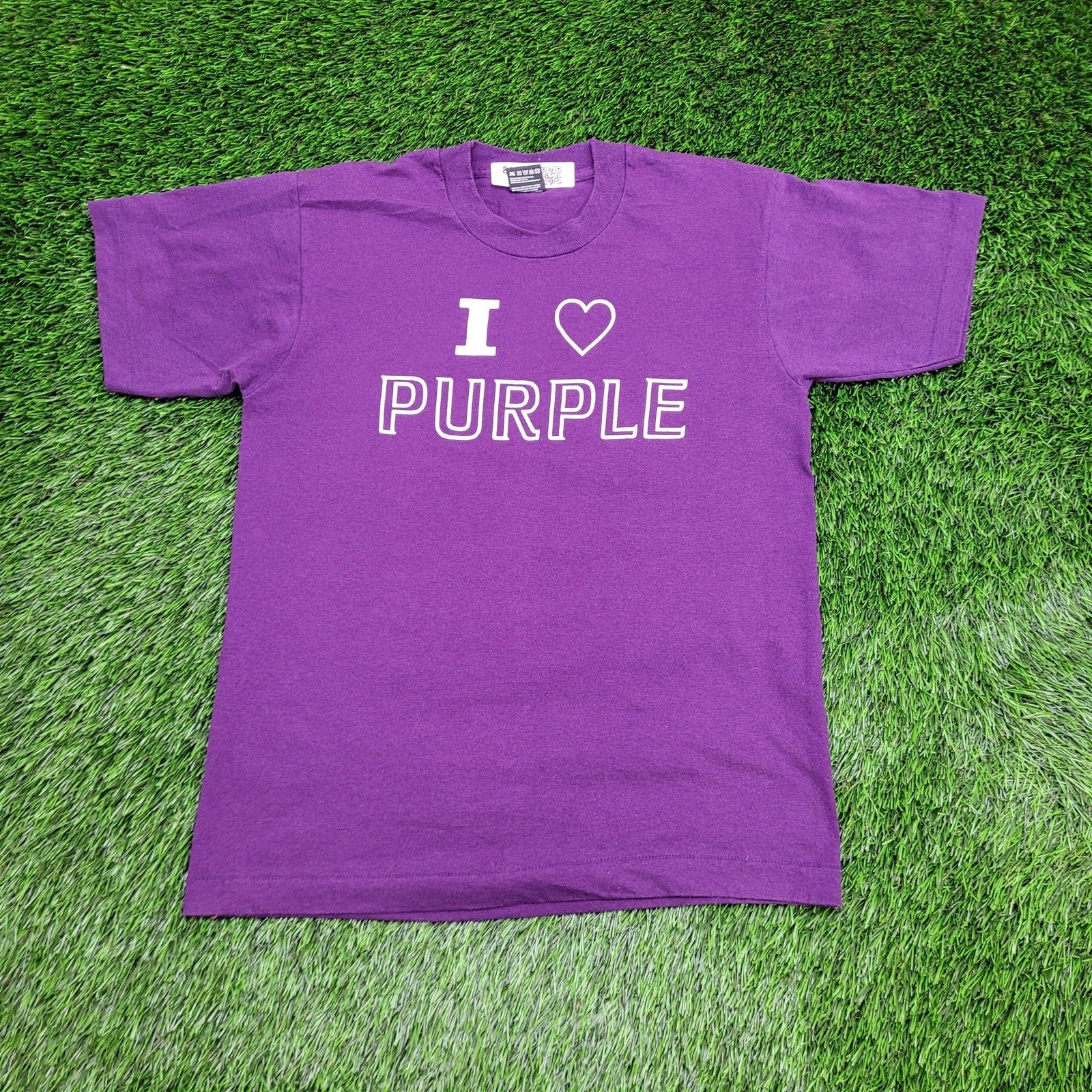 Vintage 90s Purple Lover Shirt Women Medium 19×25 Purple USA