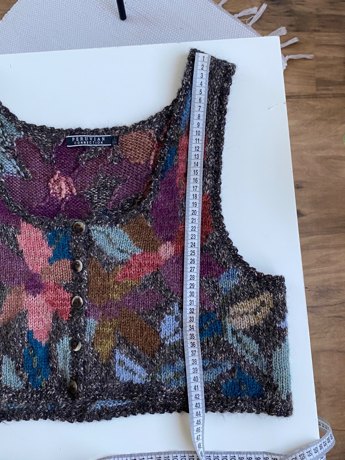 Knit sweater vest Peruvian Connection / 85 alpaka, 15 wool, size L