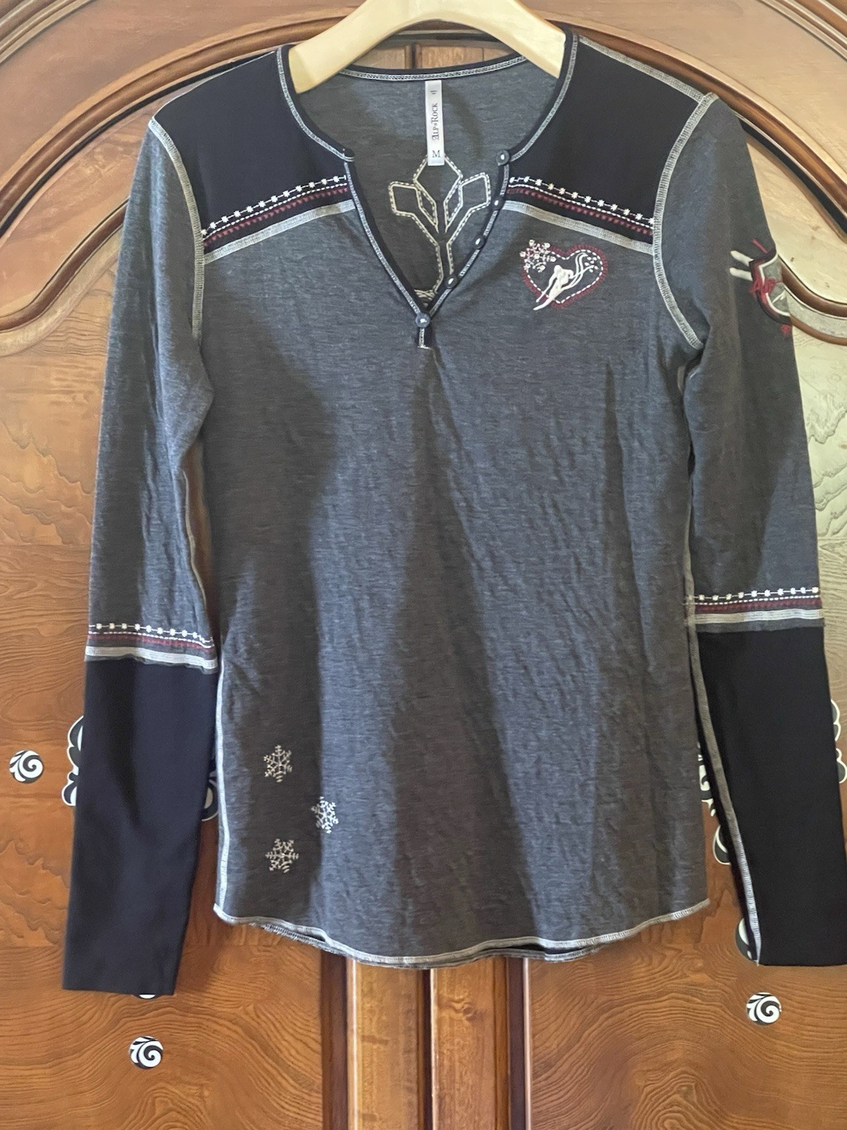 Alp n Rock Apres Canada Henley Medium Heather Black