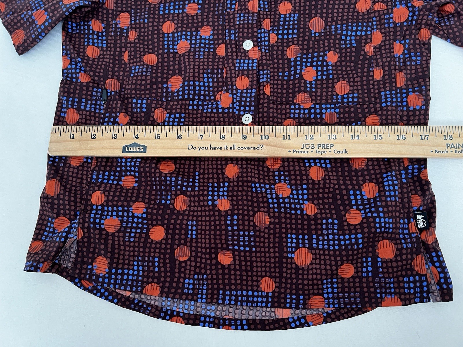 REI Co-op Trailmade Button Up Nylon Shirt Brown Short Sleeve Womens SX Side Slit