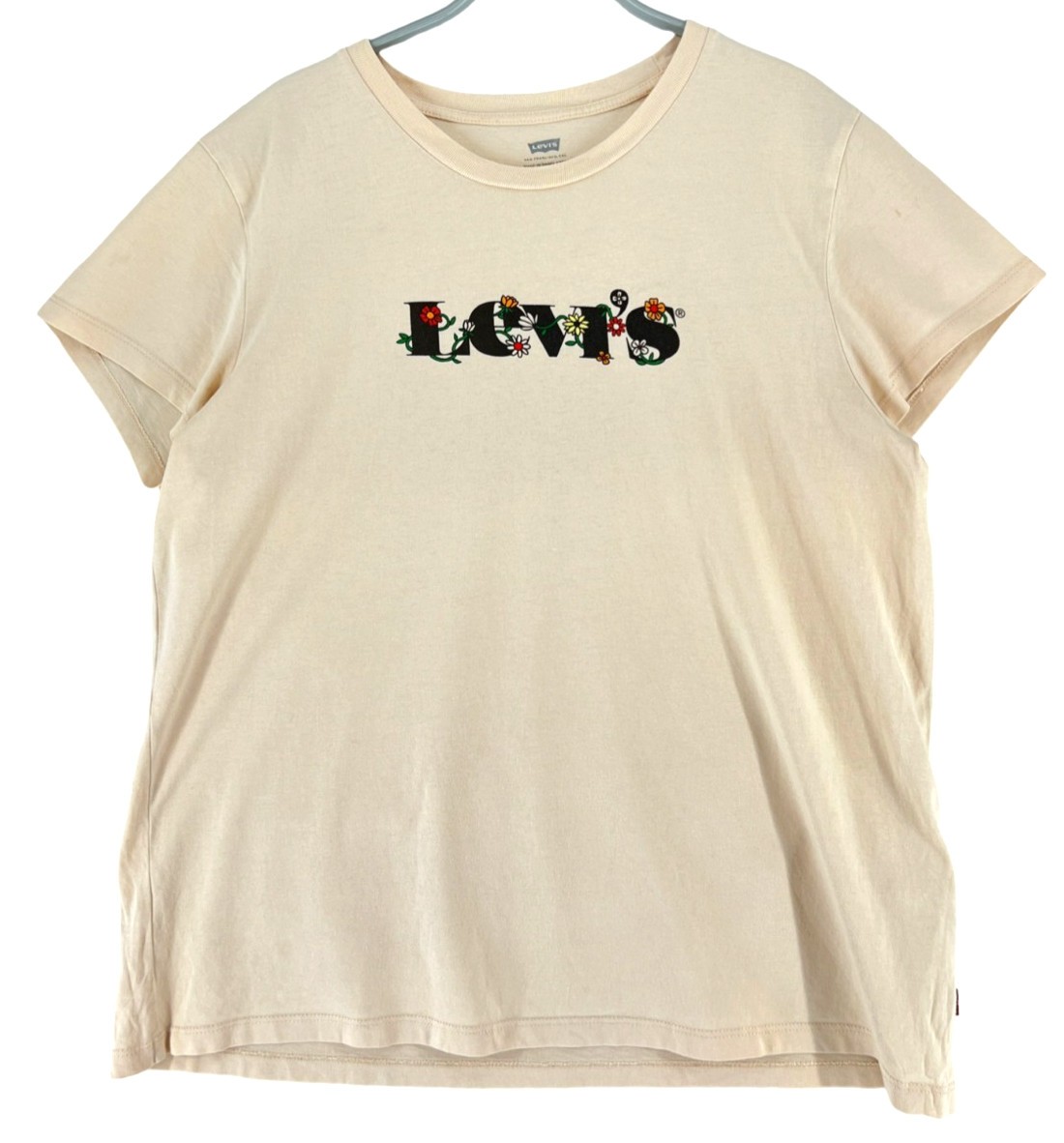 Levi’s Damen Rundhals T-Shirts T-Shirt Größe L Gelb Baumwolle