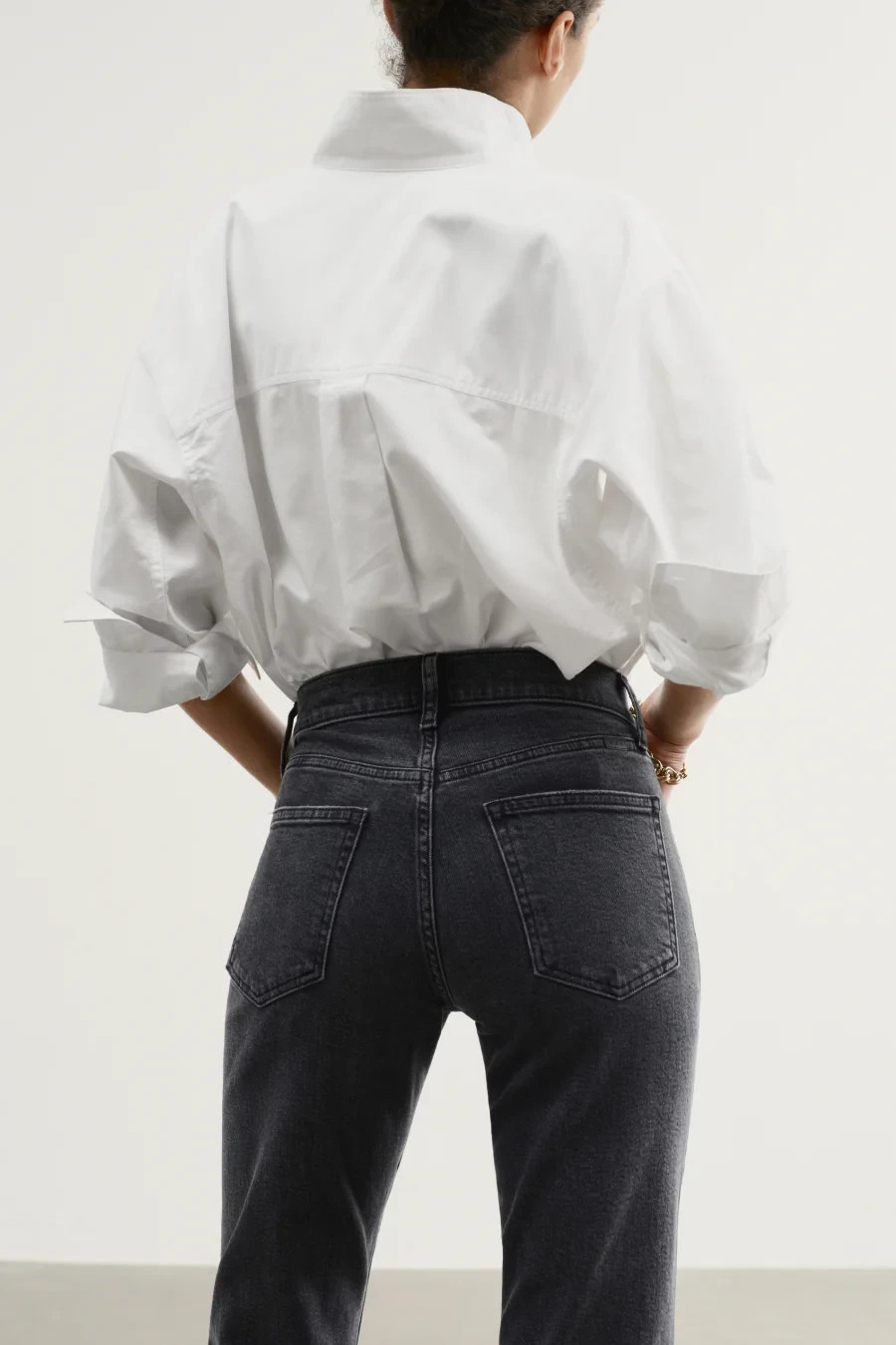 (NEW) AYR The Tate White Oxford Long-Sleeve Shirt – Women’s Size Medium