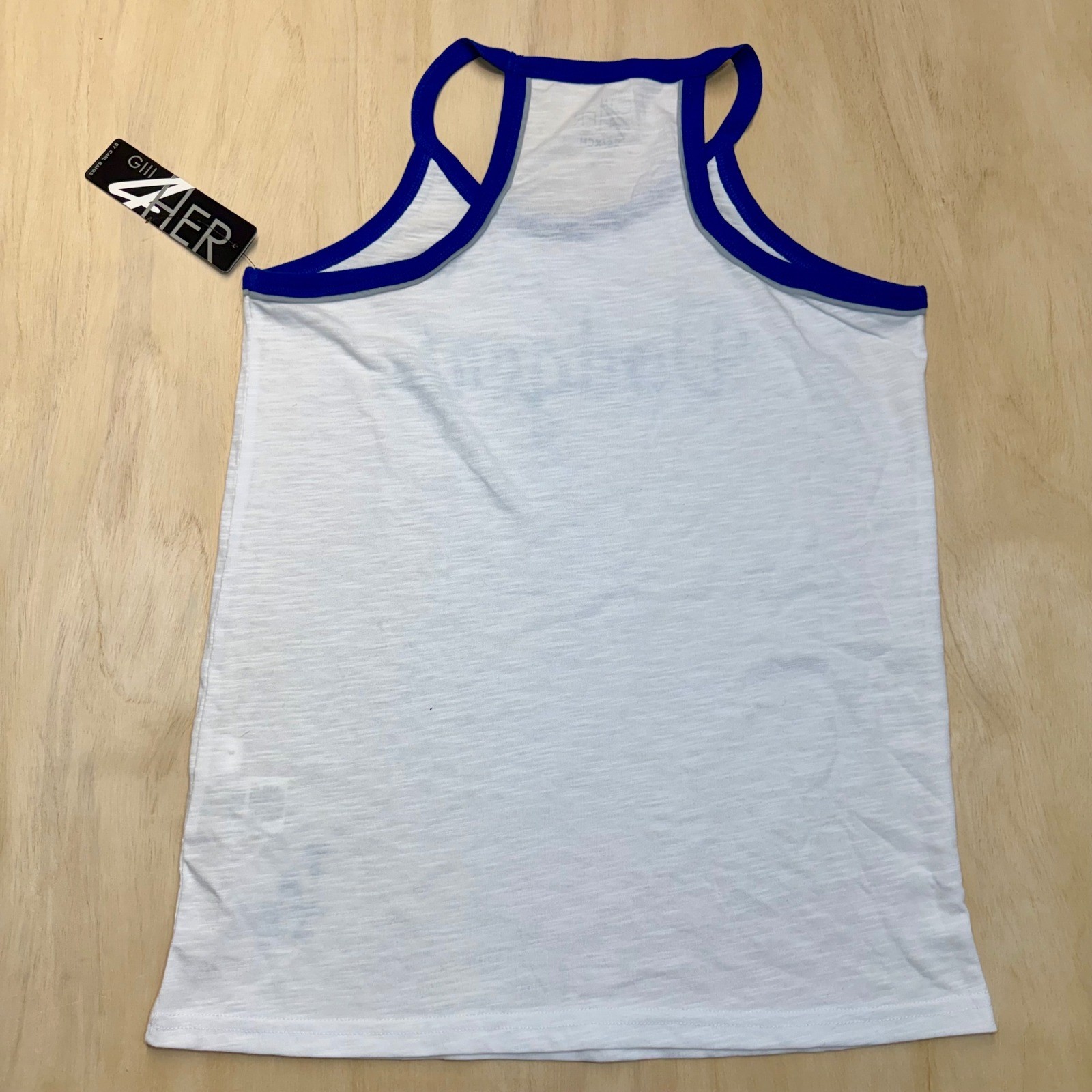Womens G-III 4Her by Carl Banks MLB Los Angeles Dodgers Tank Top White XS New