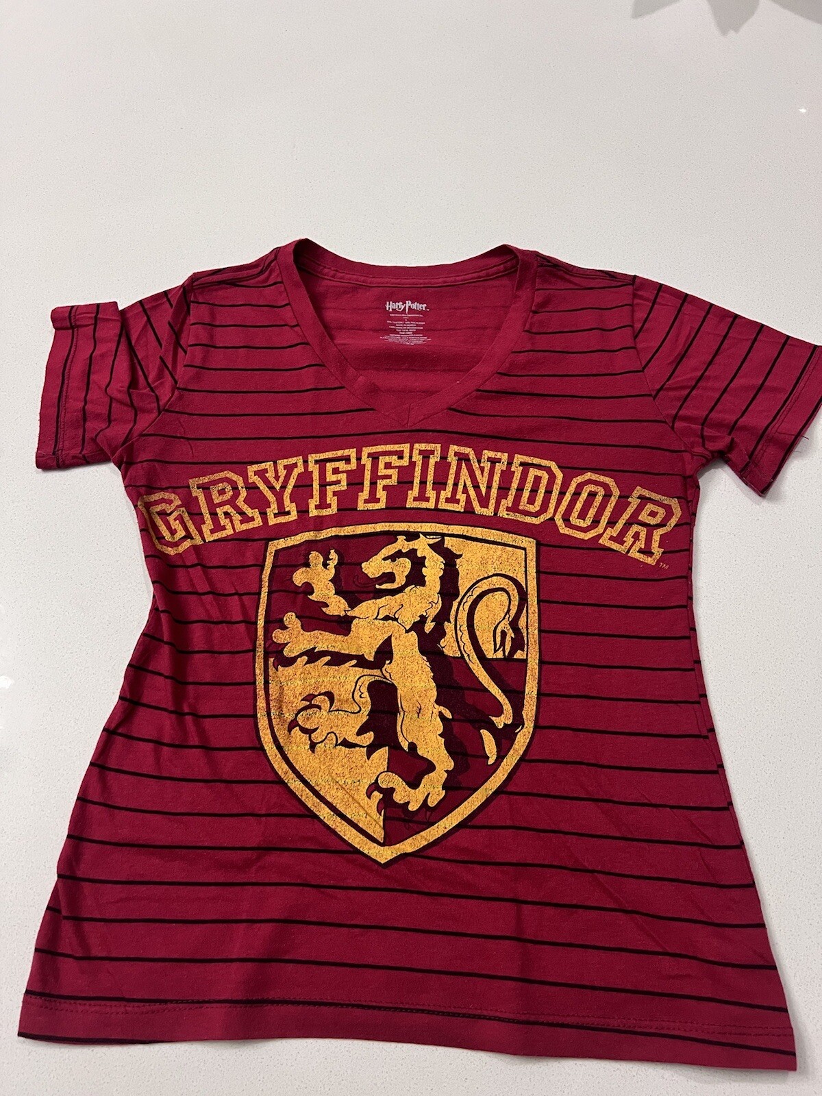 Warner Bros Stripped Harry Potter Gryffindor T-shirt Women’s Small