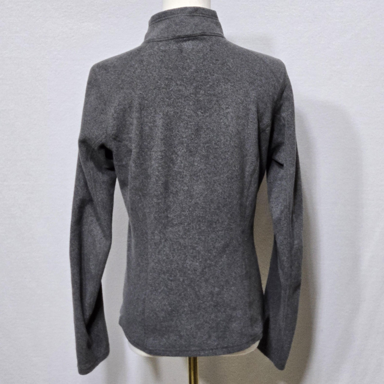 North Face Pullover Womens Small Gray Fleece Quarter Zip Outdoor Hiking Layer