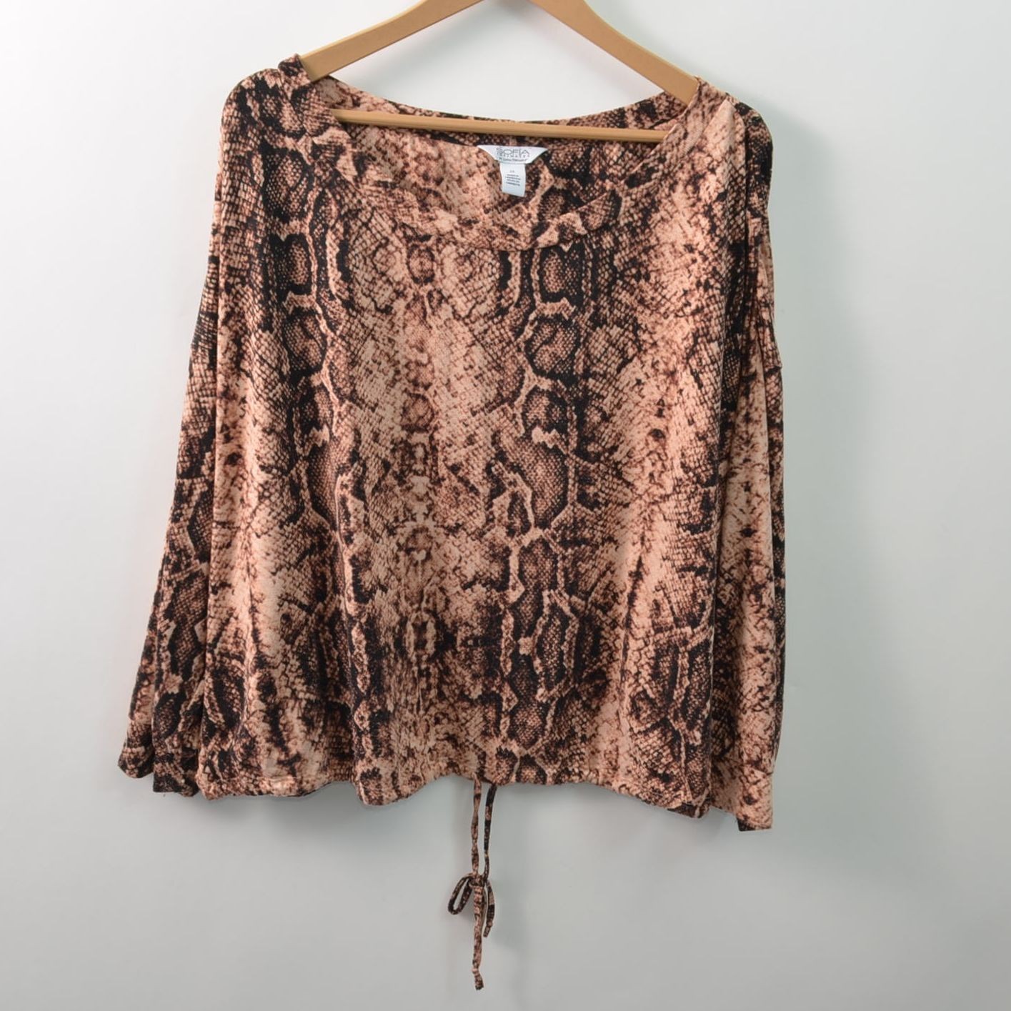 Sofia Vergara Intimates Top Womens 2X Snake Print Relaxed Fit Stretch