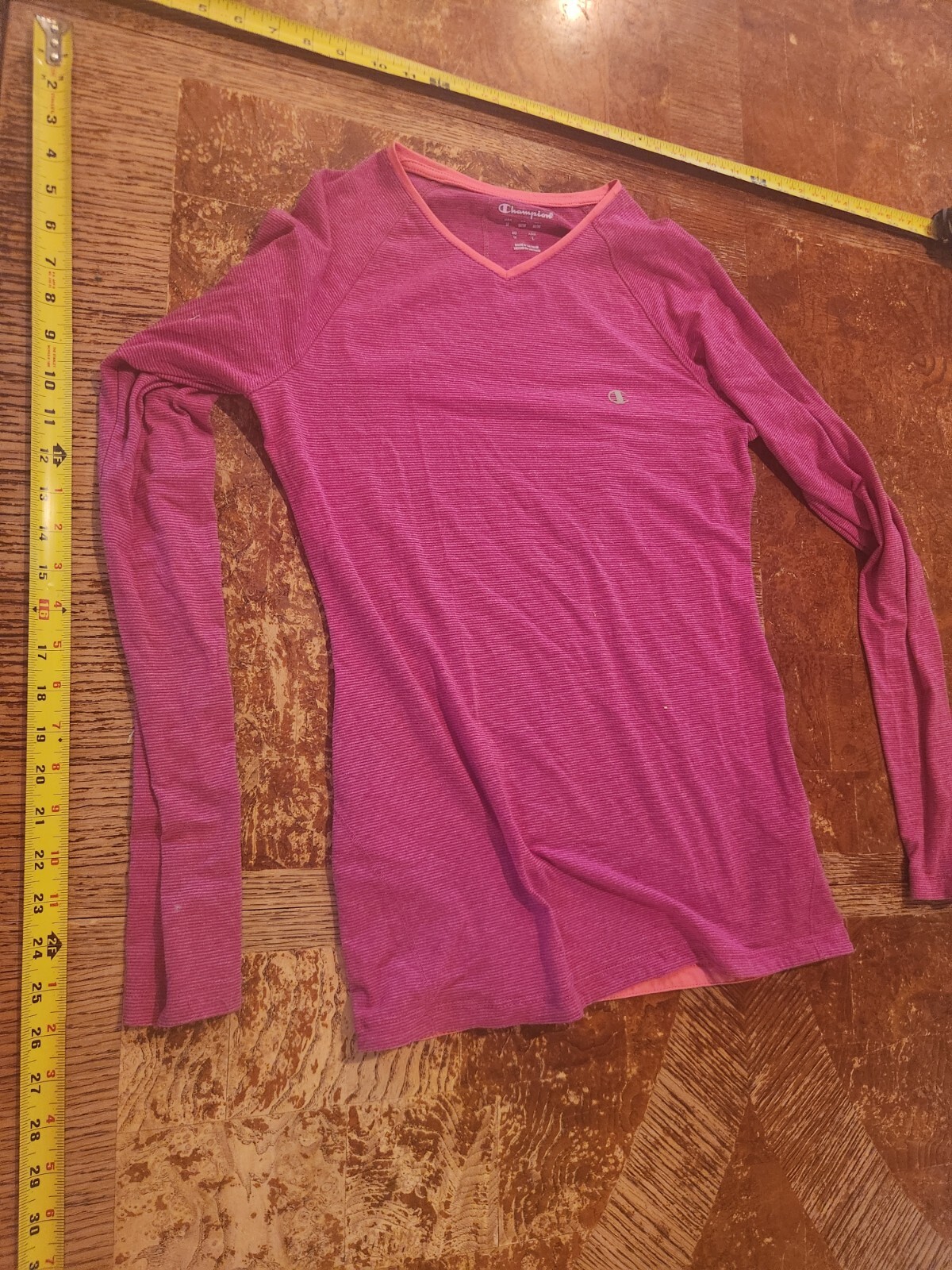 Champion Elite Purple Long Sleeve Top has Stretch size Medium thumb holes #S117