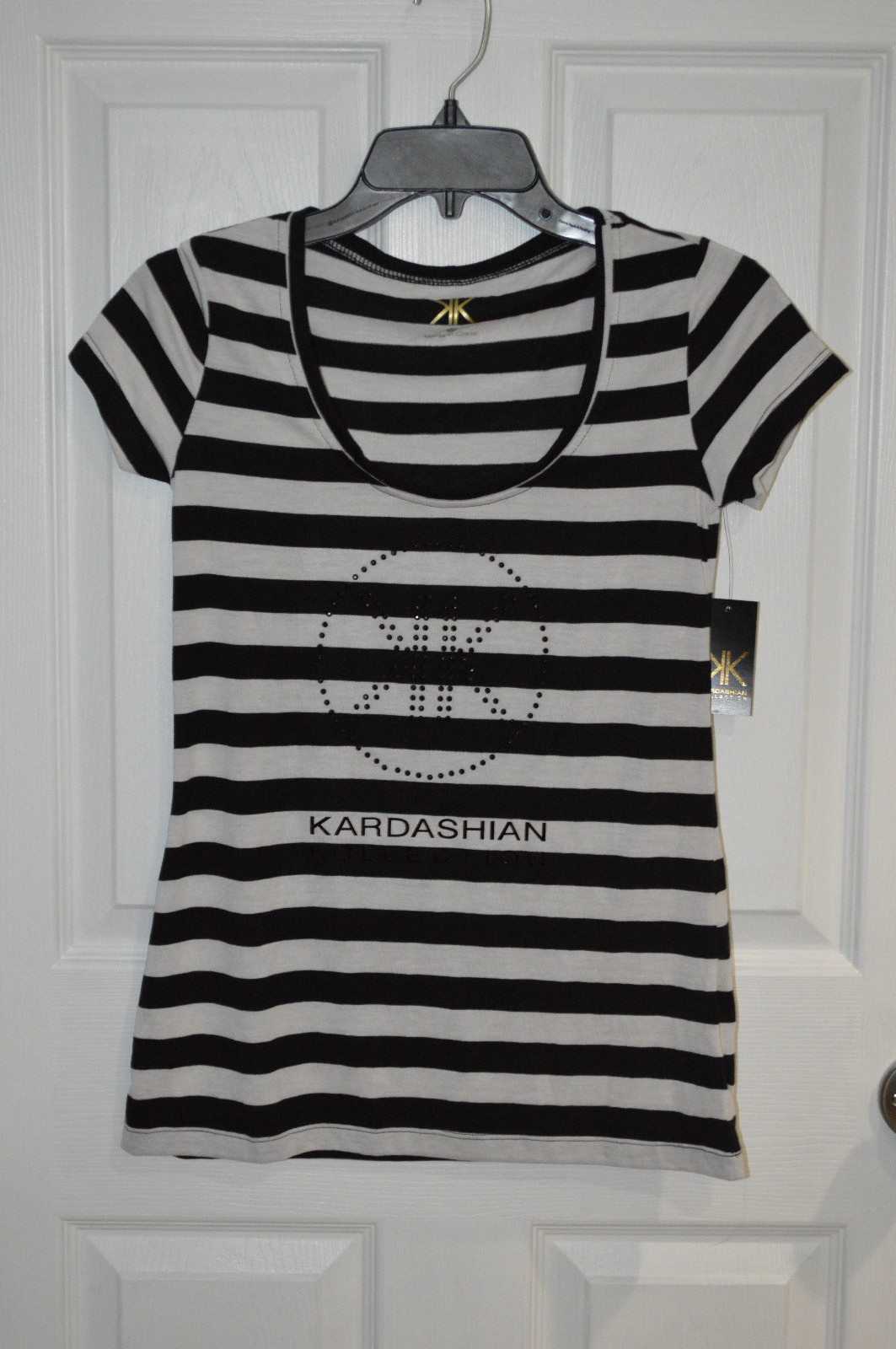 Kardashian Kollection Women’s Logo Embellished Tee – Size XS
