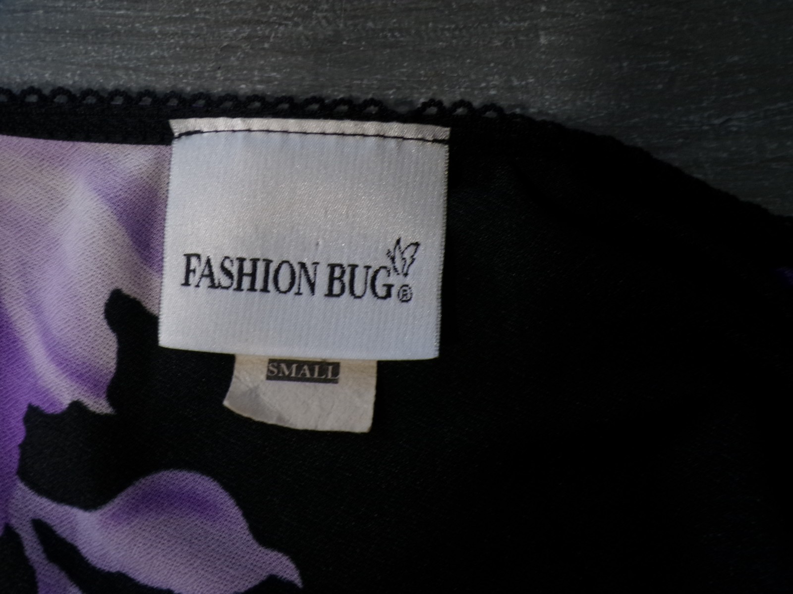 Y2k Babydoll top S Black deep Purple Floral Lace Ties Fairygoth Vampy Whimsigoth