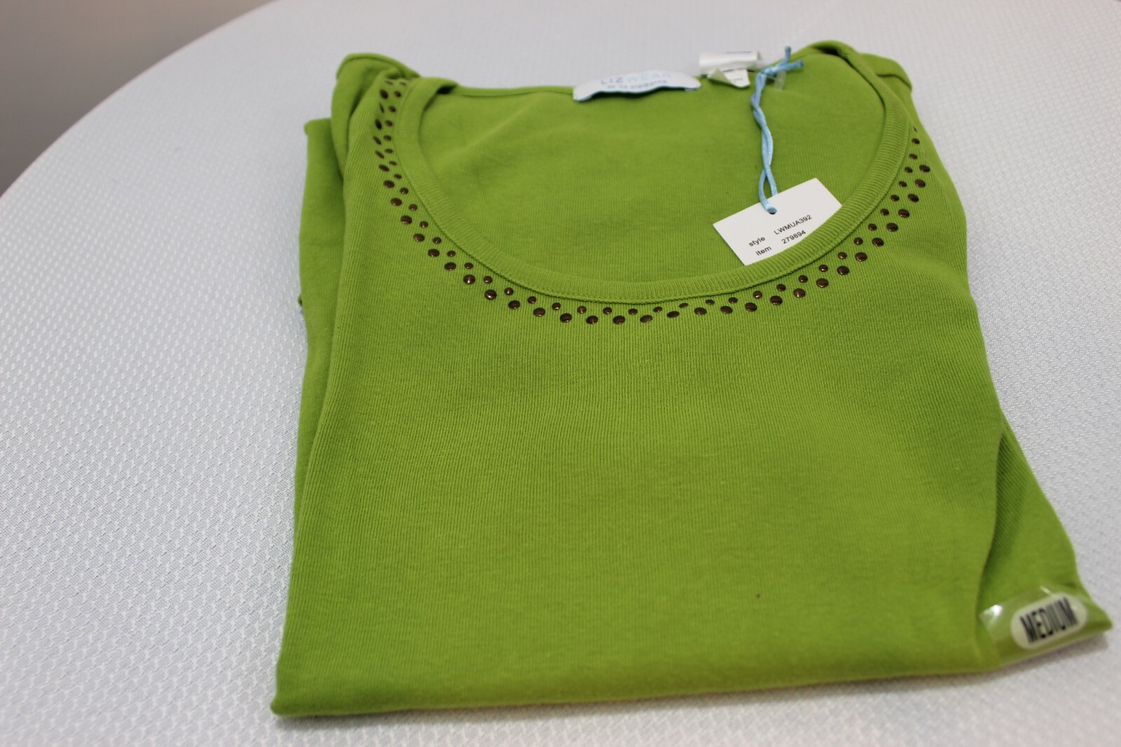 Lizwear by Liz Claiborne Women’s short sleeve with decorative neck line