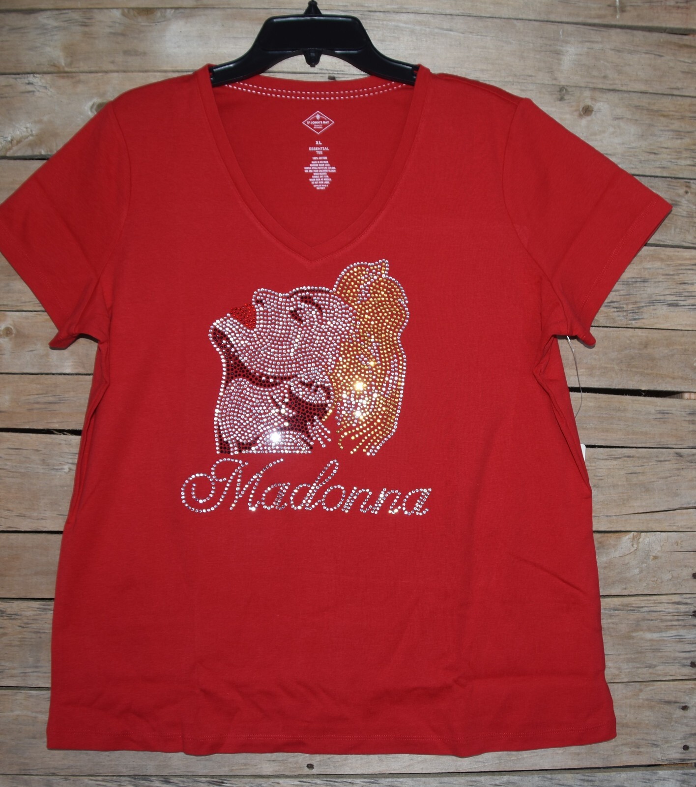 Madonna rhinestone bling shirt or tank XS S M L XL XXL 1X 2X 3X 4X 5X