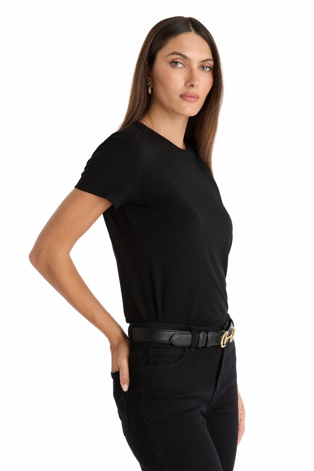 Amaya Ultra-Soft T-Shirt Leopard, White and Black THE NOLI SHOP