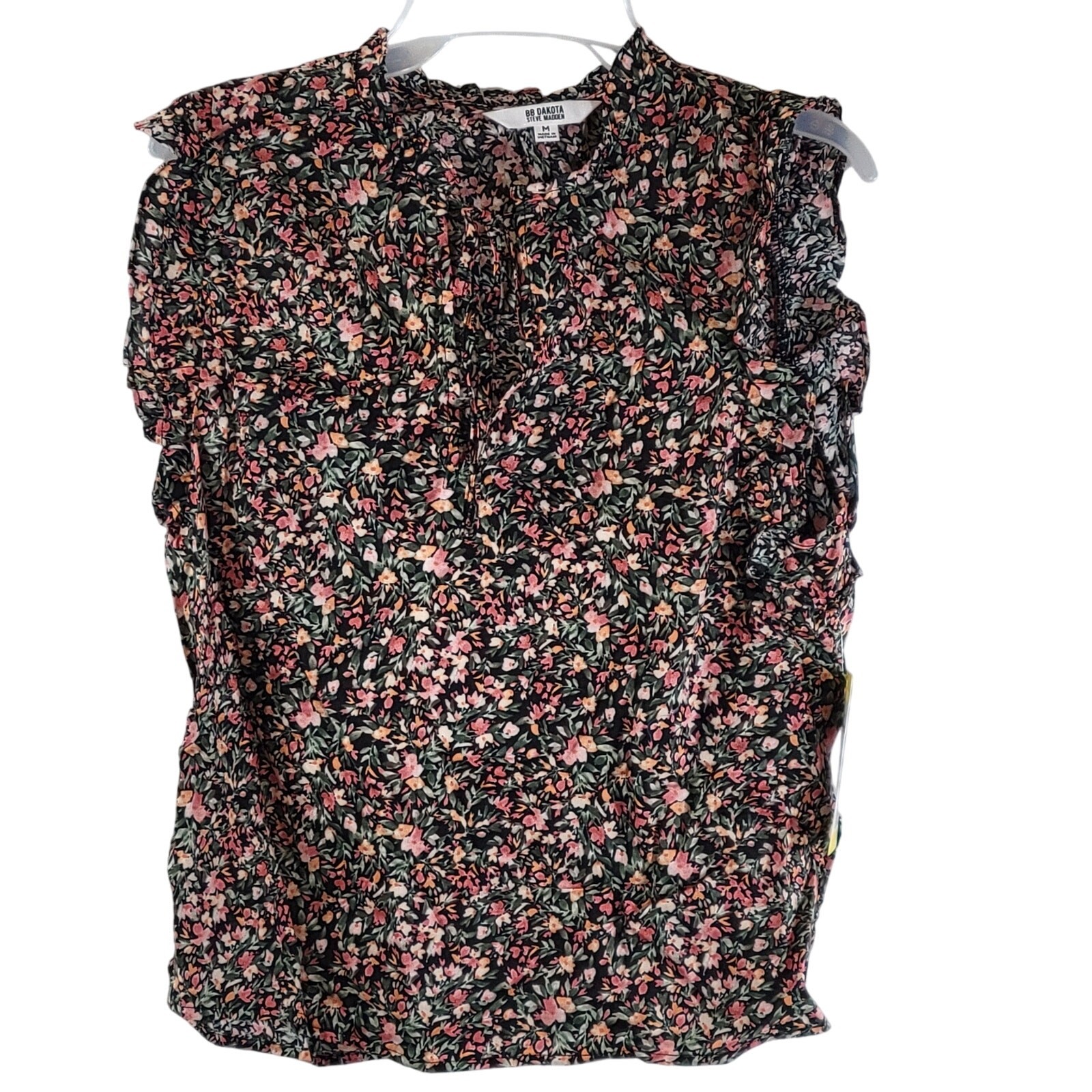 BB Dakota Women’s Floral Print Blouse, Multi-color, Sz M, NWT