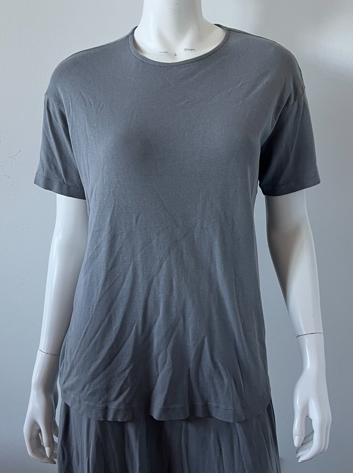 GRP1 Grey Oversized Tunic Length Tee Size XXS Cotton