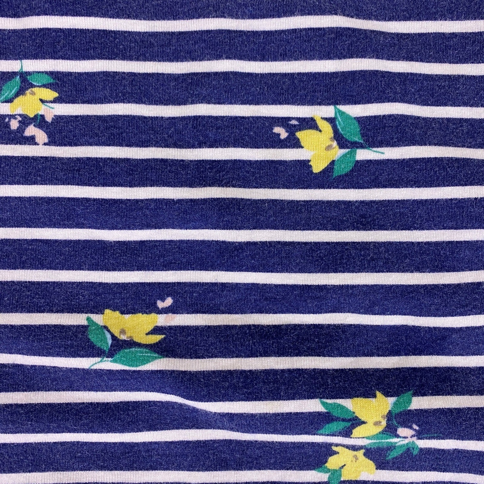 Croft & Barrow The Classic Tee Shirt 3X Navy Blue White Floral Short Sleeve